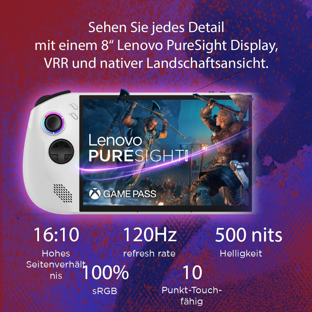 Lenovo Legion Go S Gaming Konsole | 8" WUXGA Display | AMD Ryzen Z2 Go | 16GB RAM | 512GB SSD | AMD RDNA Grafik | Win11 | weiß | inkl. 3 Monate Xbox Game Pass Ultimate - Image 5