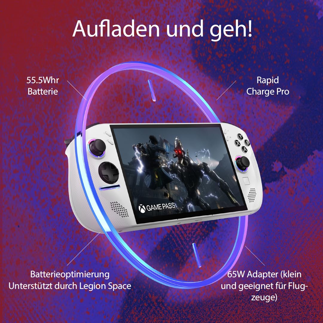 Lenovo Legion Go S Gaming Konsole | 8" WUXGA Display | AMD Ryzen Z2 Go | 16GB RAM | 512GB SSD | AMD RDNA Grafik | Win11 | weiß | inkl. 3 Monate Xbox Game Pass Ultimate - Image 8