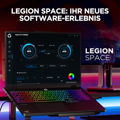 Lenovo Legion Pro 5 16ADR10 Gaming AI Laptop | 16" WQXGA 165 Hz OLED Display | NVIDIA GeForce RTX 5060 | AMD Ryzen 7 | 32GB RAM | 1TB SSD | Win11 | QWERTZ | Eclipse Black | 3 Monate GamePass - Image 3