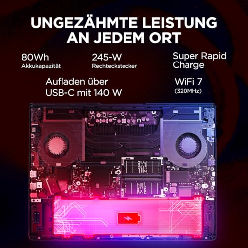 Lenovo Legion Pro 5 16ADR10 Gaming AI Laptop | 16" WQXGA 165 Hz OLED Display | NVIDIA GeForce RTX 5060 | AMD Ryzen 7 | 32GB RAM | 1TB SSD | Win11 | QWERTZ | Eclipse Black | 3 Monate GamePass - Image 4