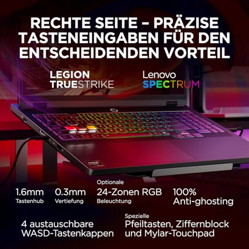 Lenovo Legion Pro 5 16ADR10 Gaming AI Laptop | 16" WQXGA 165 Hz OLED Display | NVIDIA GeForce RTX 5060 | AMD Ryzen 7 | 32GB RAM | 1TB SSD | Win11 | QWERTZ | Eclipse Black | 3 Monate GamePass - Image 5