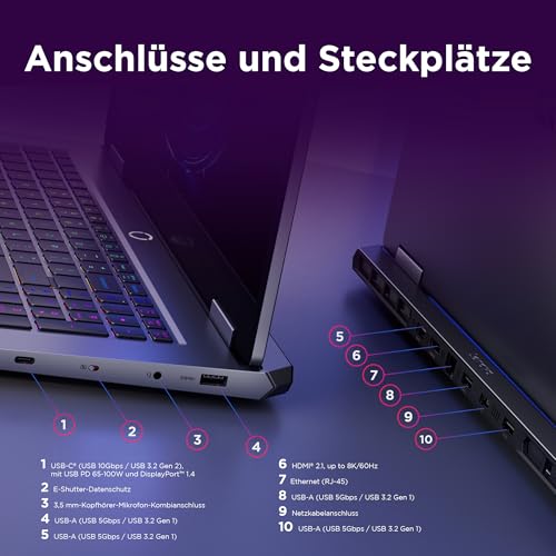 Lenovo LOQ Gaming AI Laptop | 17.3" Full HD 165Hz Display | NVIDIA GeForce RTX 5070 | Intel Core i7-14700HX | 16GB RAM | 1TB SSD | Win11 | QWERTZ | 24-Zonen-RGB-Tastatur | Grau | 3 Monate GamePass - Image 2