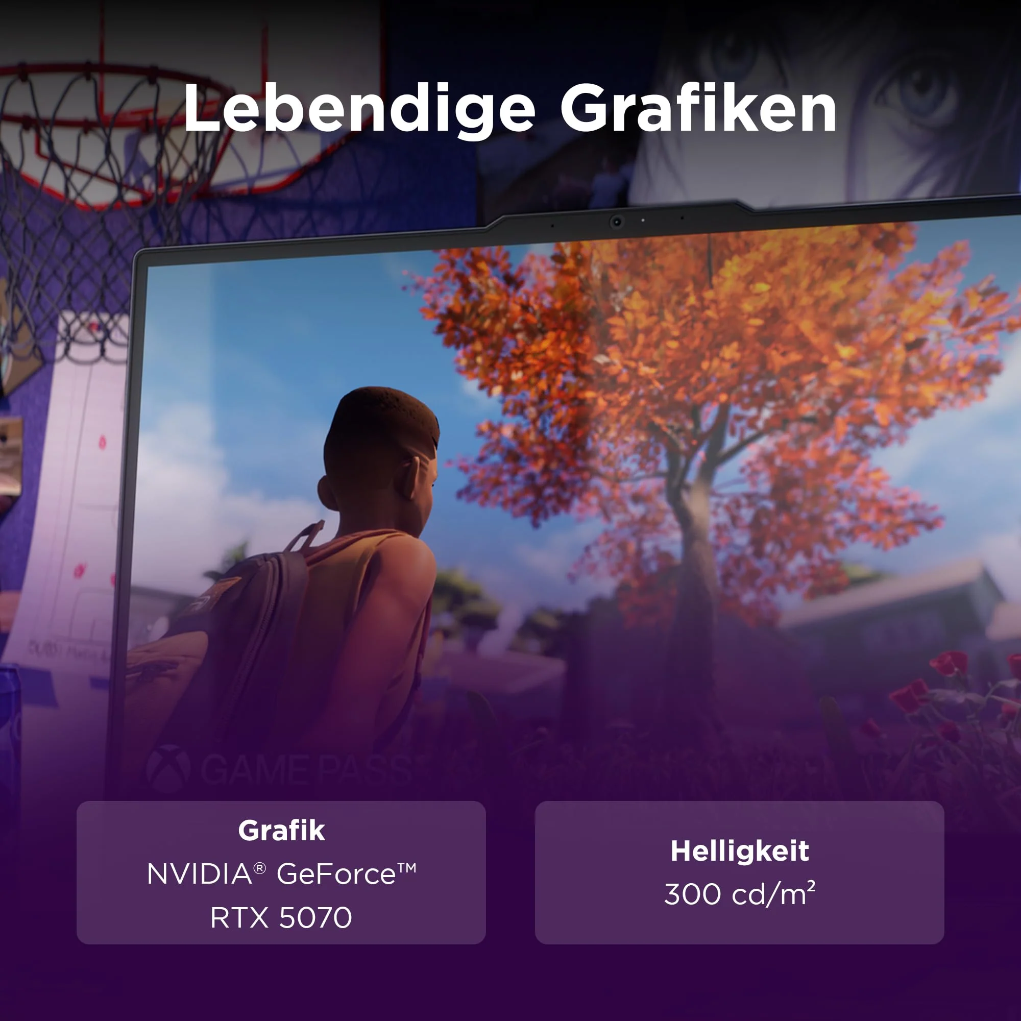 Lenovo LOQ Gaming AI Laptop | 17.3" Full HD 165Hz Display | NVIDIA GeForce RTX 5070 | Intel Core i7-14700HX | 16GB RAM | 1TB SSD | Win11 | QWERTZ | 24-Zonen-RGB-Tastatur | Grau | 3 Monate GamePass - Image 5