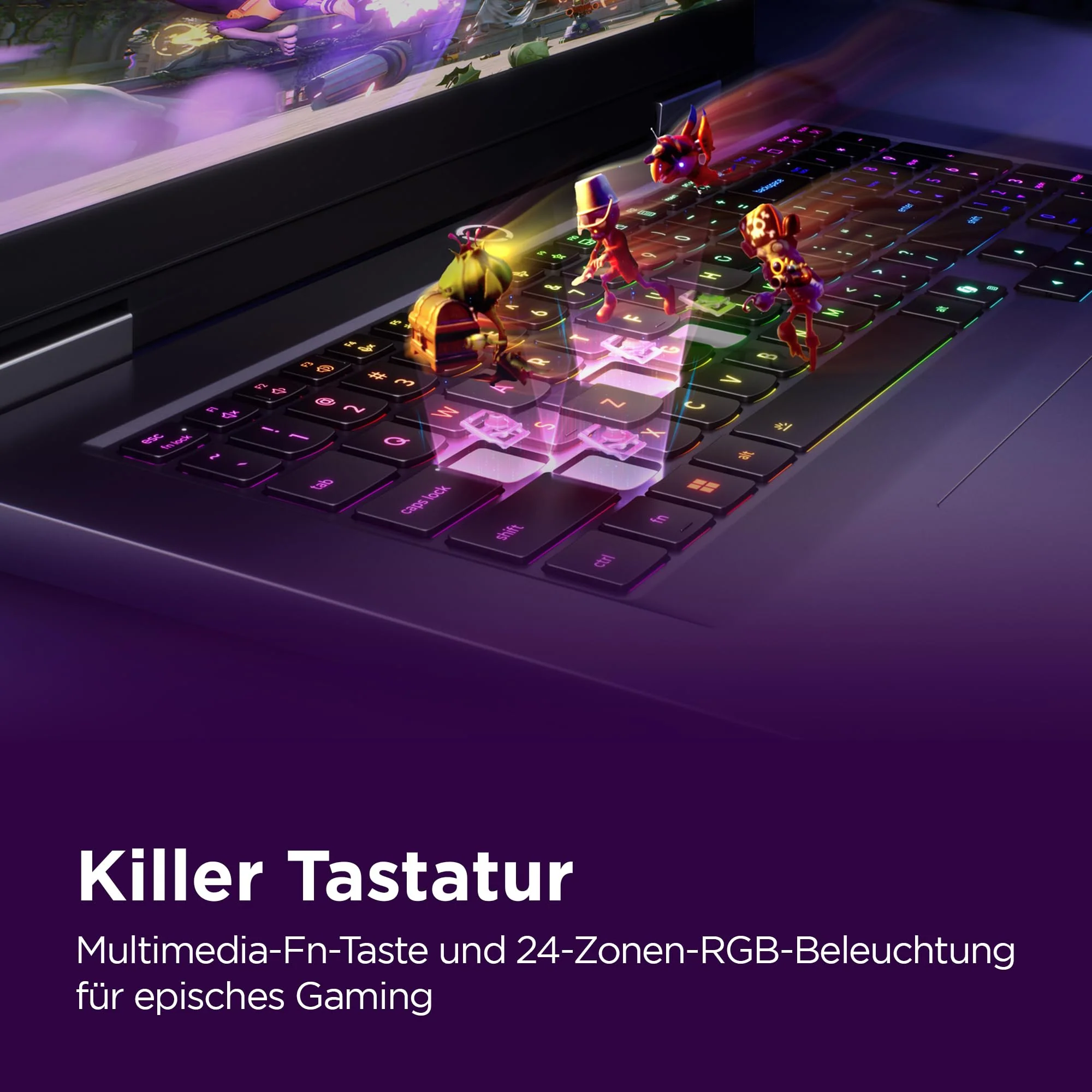 Lenovo LOQ Gaming AI Laptop | 17.3" Full HD 165Hz Display | NVIDIA GeForce RTX 5070 | Intel Core i7-14700HX | 16GB RAM | 1TB SSD | Win11 | QWERTZ | 24-Zonen-RGB-Tastatur | Grau | 3 Monate GamePass - Image 7