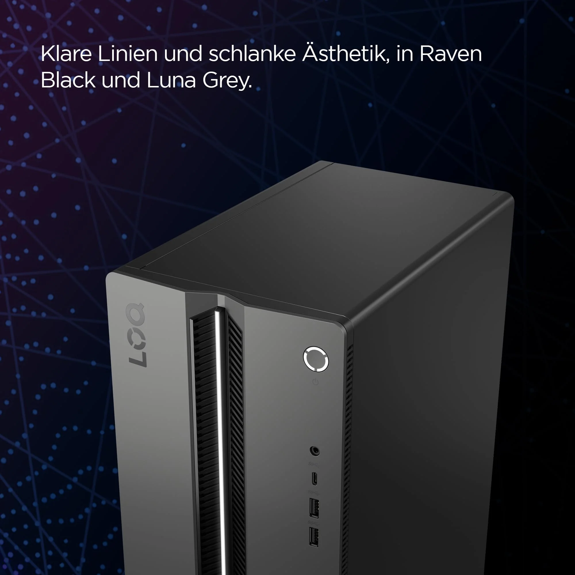 Lenovo LOQ Gaming Desktop-PC | Intel Core i5-14400F | 16GB RAM | 1TB SSD | NVIDIA GeForce RTX 4060 | Windows 11 Home | QWERTZ | schwarz | 3 Monate Premium Care - Image 6