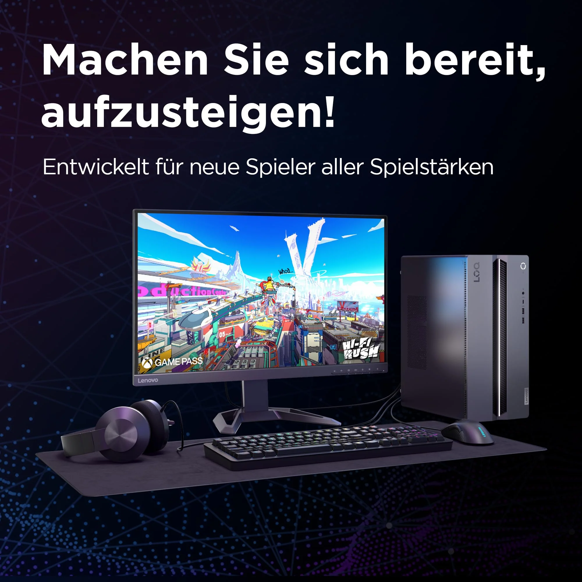 Lenovo LOQ Gaming Desktop-PC | Intel Core i5-14400F | 16GB RAM | 1TB SSD | NVIDIA GeForce RTX 4060 | Windows 11 Home | QWERTZ | schwarz | 3 Monate Premium Care - Image 9
