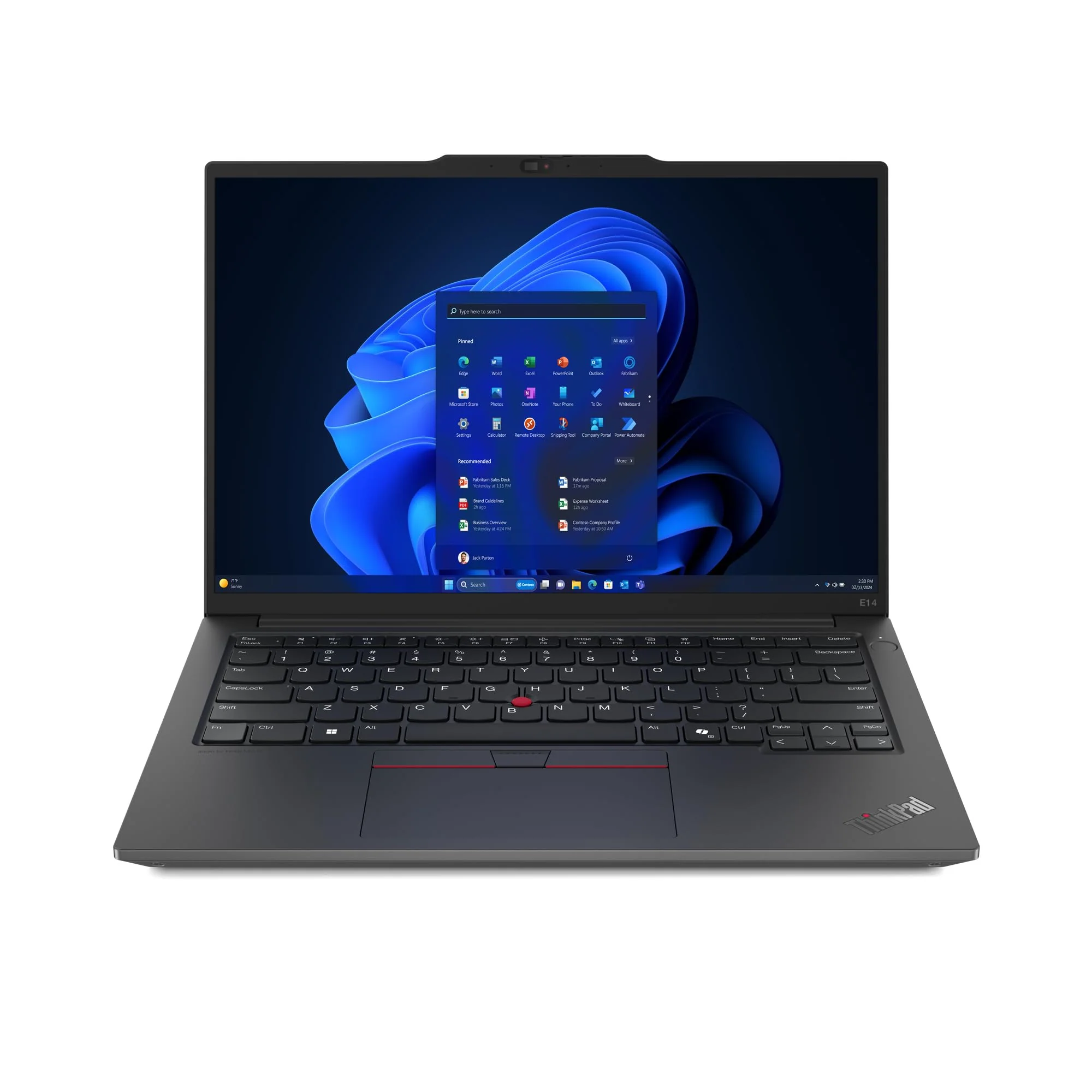 Lenovo ThinkPad E14 Gen 6 21M7 - Intel Core Ultra 7 155H / 1.4GHz - Win11 Pro - Intel Arc Graphics - 32GB RAM - 1TB SSD, NVMe - 14" IPS 2.2K - Wi-Fi 6E, Bluetooth - Schwarz