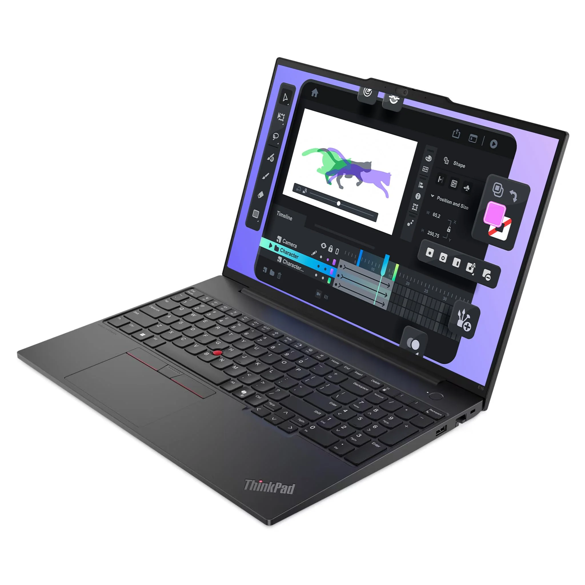 Lenovo ThinkPad E16 Gen 2 Laptop, Intel Core Ultra 5-125U, 64 GB DDR5 RAM, 4 TB PCIe SSD, 16" WUXGA Display, Intel Arc Graphics, QWERTZ Tastatur, Windows 11 Pro, Black - Image 8