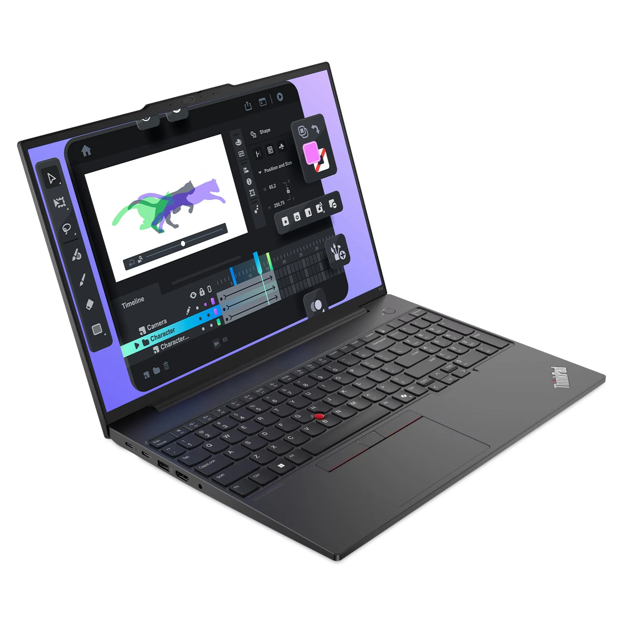 Lenovo ThinkPad E16 Gen 2 Laptop, Intel Core Ultra 5-125U, 64 GB DDR5 RAM, 4 TB PCIe SSD, 16" WUXGA Display, Intel Arc Graphics, QWERTZ Tastatur, Windows 11 Pro, Black - Image 9