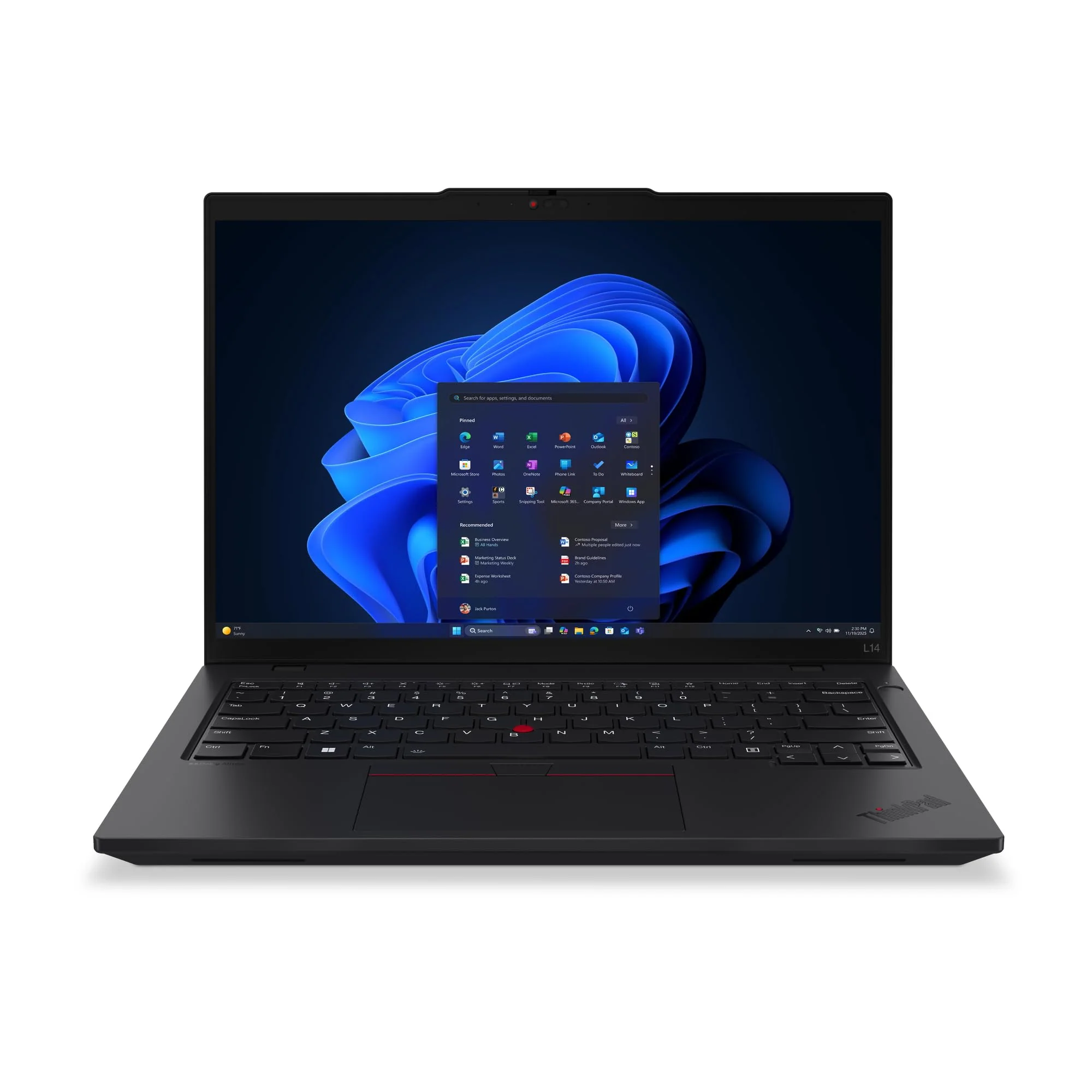 Lenovo ThinkPad L14 Gen 6 21S8 - AMD Ryzen 5 Pro 215/3.2 GHz - Win 11 Pro - Radeon 740M - 16 GB RAM - 512 GB SSD 35.6 cm (14") IPS 1920 x 1200 - Wi-Fi 7, Bluetooth - Schwarz