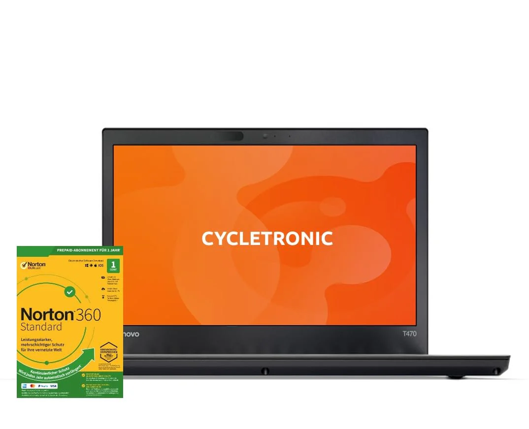 Lenovo ThinkPad T470 |1920x1080 Full HD | Intel Core i5-6300U | Windows 11 Pro | Norton Antivirus | Notebook Laptop Business (Generalüberholt) (128GB - 8GB RAM) - Image 2