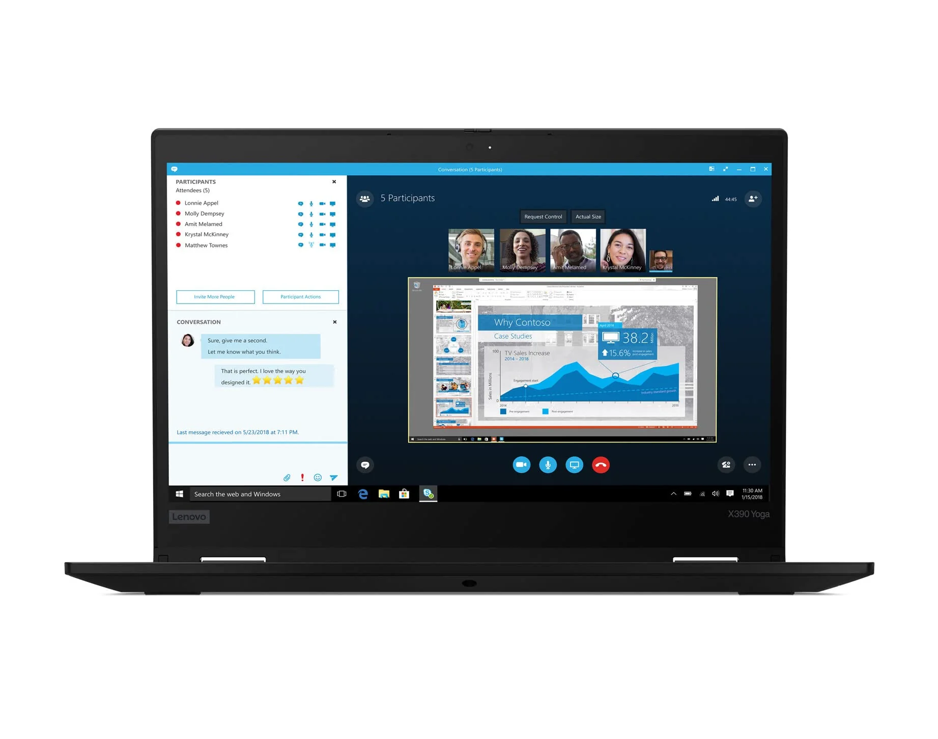Lenovo ThinkPad X390 Yoga 13,3 Zoll Touch Display Intel Core i5 8365U 256GB SSD Festplatte 8GB Speicher Windows 11 Pro inkl. Software Paket LTE Fingerprint Notebook Laptop (Generalüberholt) - Image 2