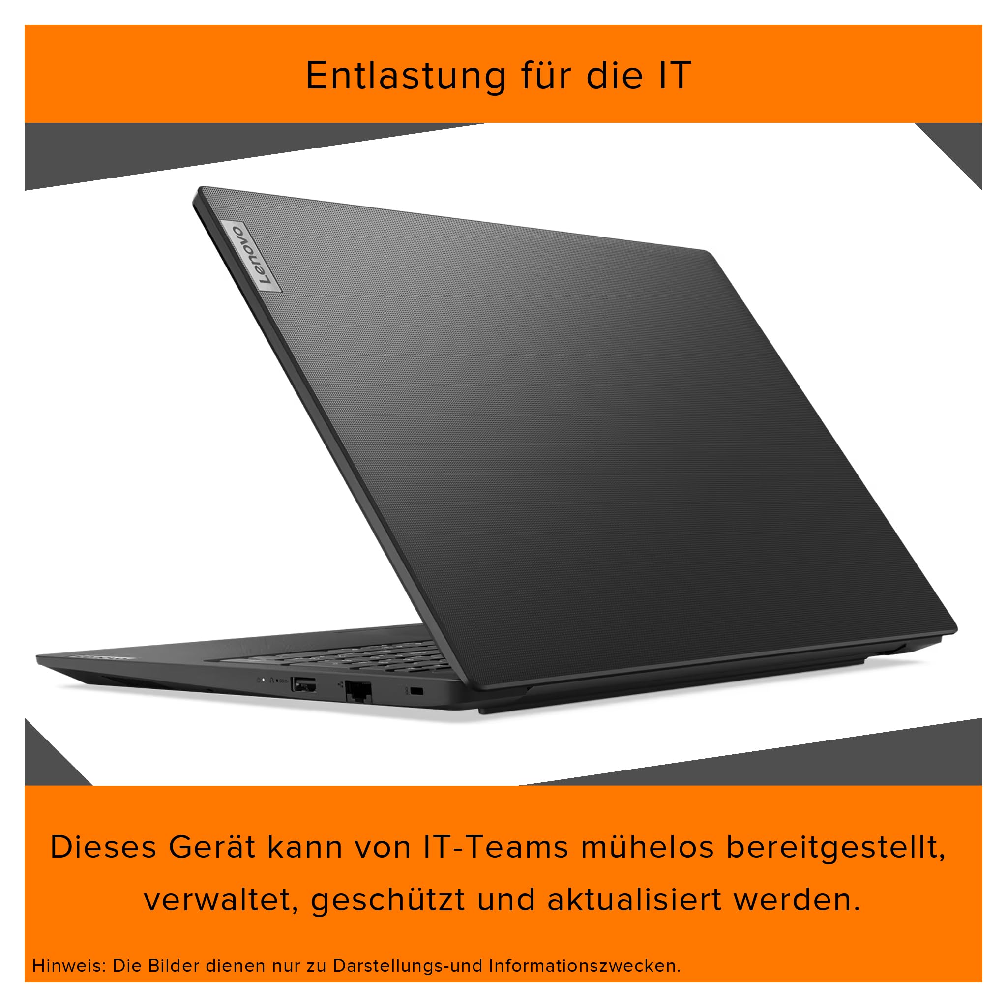 Lenovo V15 G4 IRU Laptop, Intel Core i5-13420H, 40 GB DDR4 RAM, 1 TB PCIe SSD, 15.6" FHD Display, Intel UHD Graphics, QWERTZ Tastatur, Windows 11 Pro, Iron Grey - Image 2