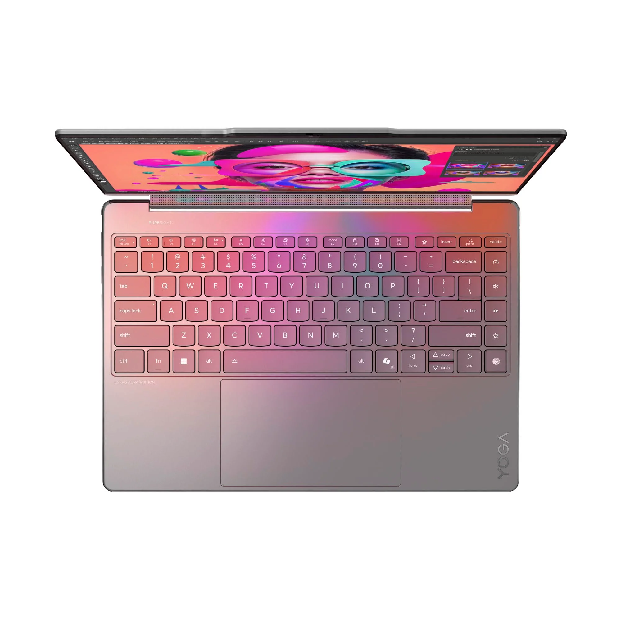 Lenovo Yoga 9i 2-in-1 Aura Edition Laptop | Copilot+ PC AI | 14" WQUXGA OLED Touch Display | Intel Core Ultra 7 | 32GB RAM | 1TB SSD | Intel Arc 140V Grafik | Windows 11 Home | QWERTZ | Luna Grau - Image 9
