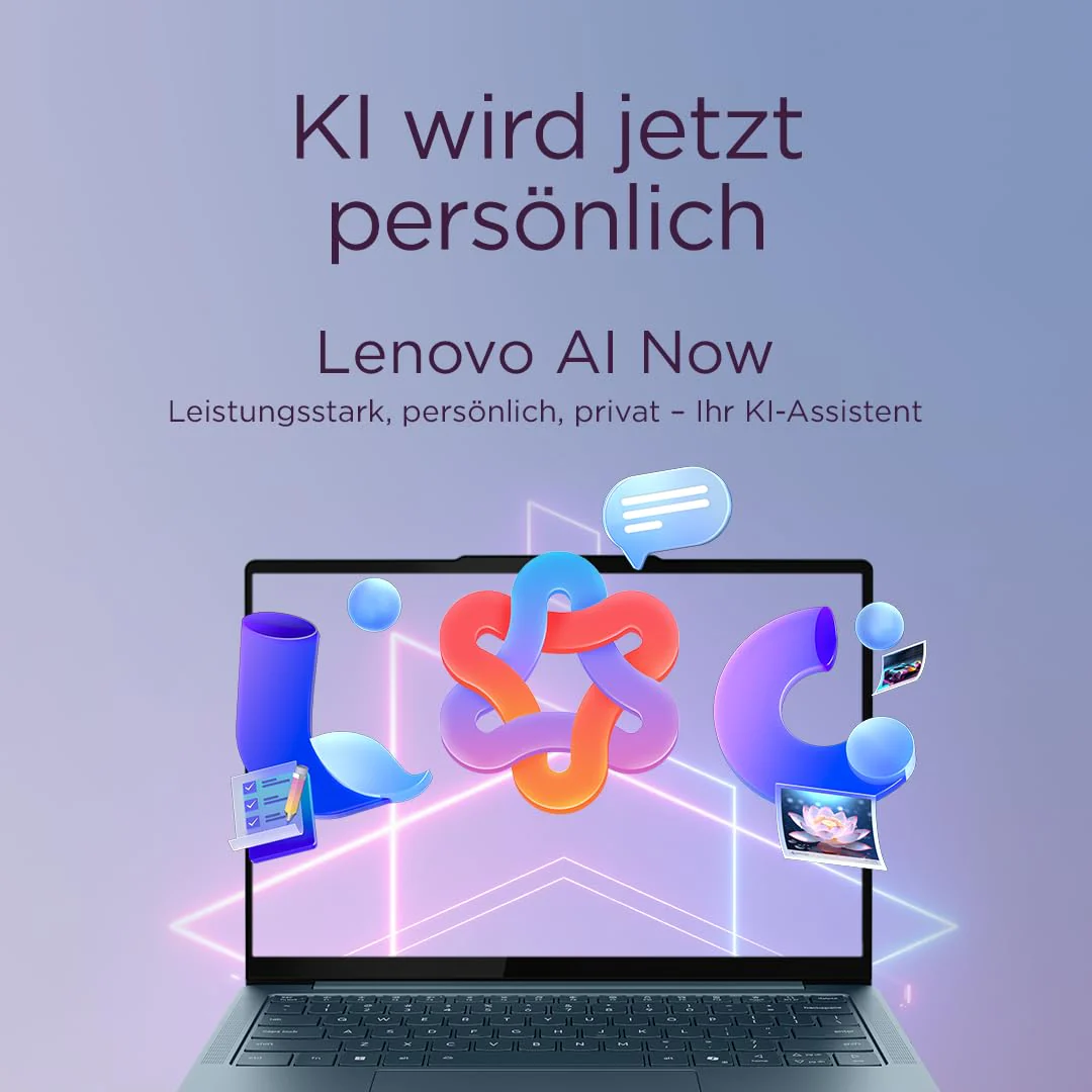 Lenovo Yoga Slim 7 Laptop | Copilot+ PC | 14" 2.8K WUXGA OLED Display | AMD Ryzen AI 5 340 | 16GB RAM | 512GB SSD | AMD Radeon Grafik | Win11 | QWERTZ | Tidal Teal | 3 Monate Premium Care - Image 5