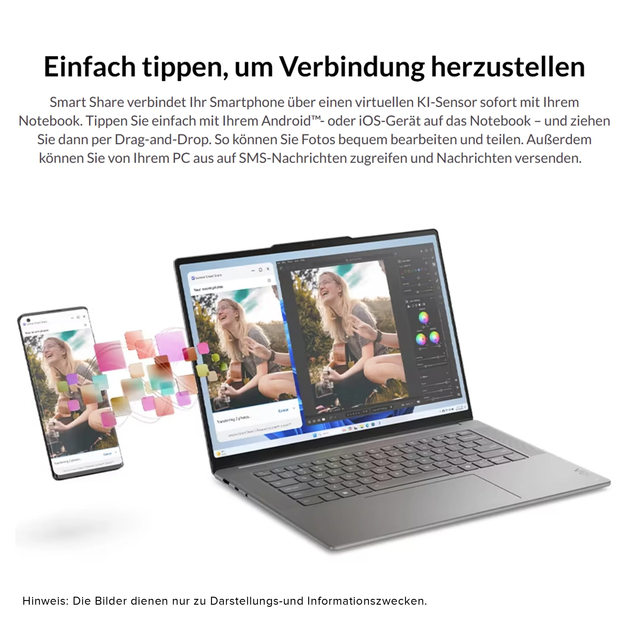Lenovo Yoga Slim 7i Laptop, Intel Core Ultra 7-258V, 32 GB LPDDR5x RAM, 2 TB PCIe SSD, 15.3" 2.8K Display, Intel Arc Grafik 140V, QWERTZ Tastatur, Windows 11 Home, Luna Grey - Image 4