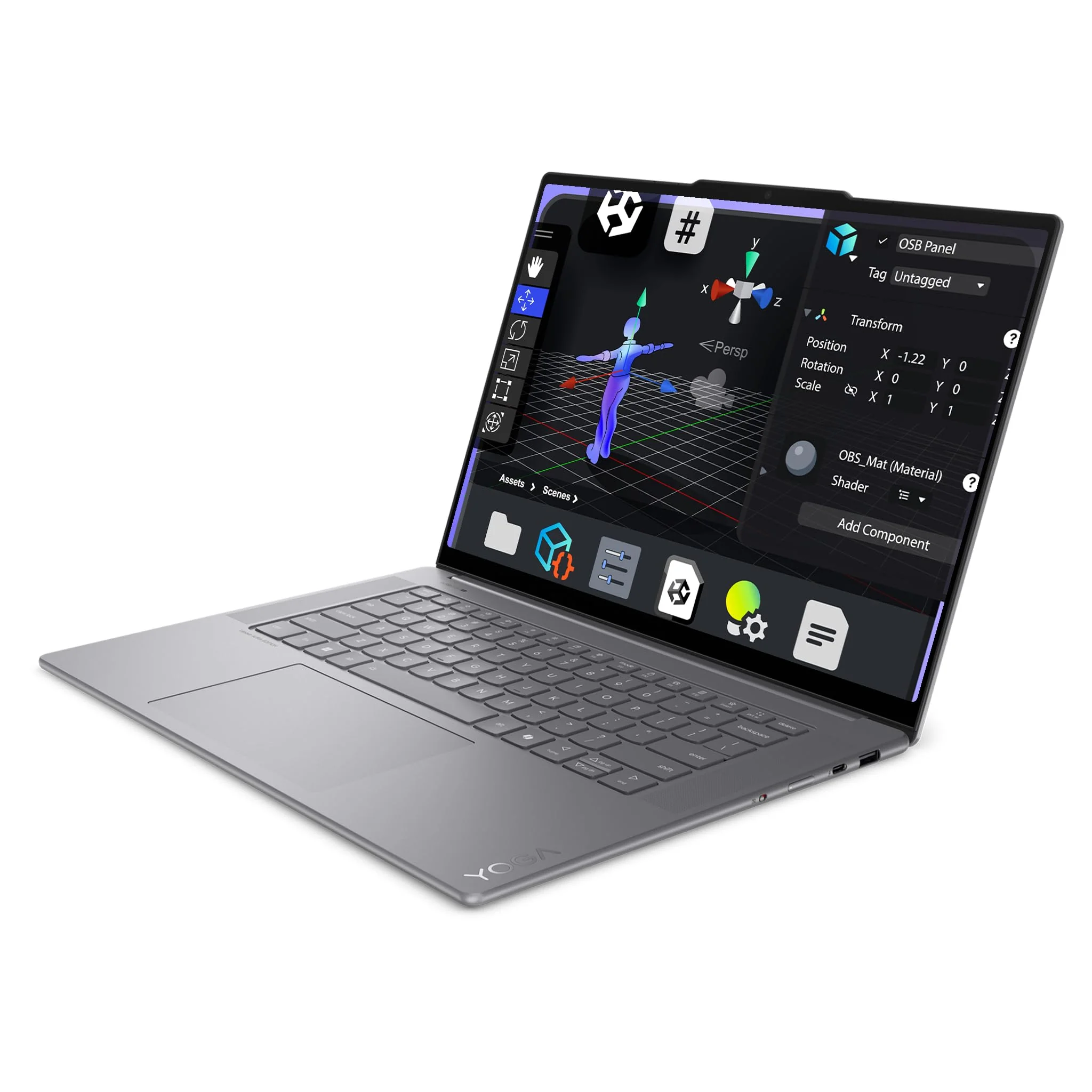 Lenovo Yoga Slim 7i Laptop, Intel Core Ultra 7-258V, 32 GB LPDDR5x RAM, 2 TB PCIe SSD, 15.3" 2.8K Display, Intel Arc Grafik 140V, QWERTZ Tastatur, Windows 11 Home, Luna Grey - Image 8