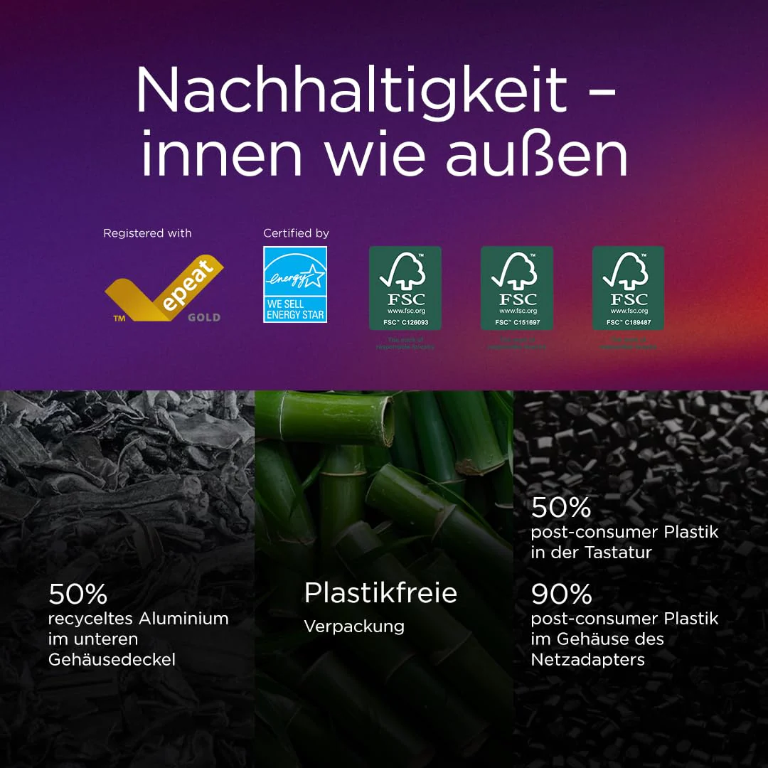 Lenovo Yoga Slim 9i Laptop | Copilot+ PC |14" 4K WQUXGA OLED Touch Display | Intel Core Ultra 7 | 32GB RAM | 1TB SSD | Intel Arc Grafik | Windows 11 Home | QWERTZ | Tidal Teal | 3 Jahre Premium Care - Image 2