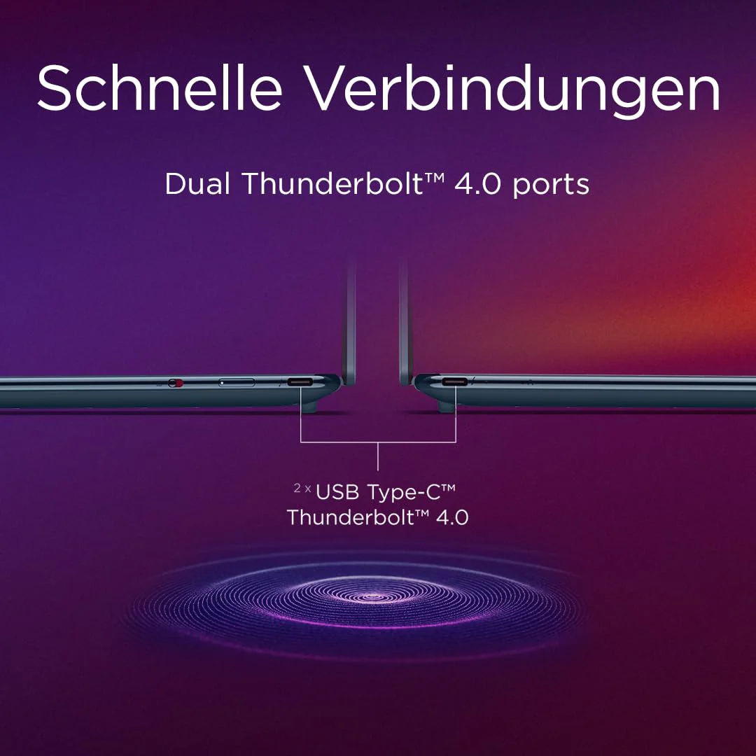 Lenovo Yoga Slim 9i Laptop | Copilot+ PC |14" 4K WQUXGA OLED Touch Display | Intel Core Ultra 7 | 32GB RAM | 1TB SSD | Intel Arc Grafik | Windows 11 Home | QWERTZ | Tidal Teal | 3 Jahre Premium Care - Image 3