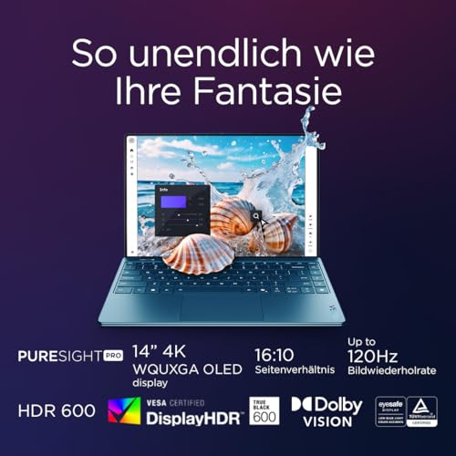 Lenovo Yoga Slim 9i Laptop | Copilot+ PC |14" 4K WQUXGA OLED Touch Display | Intel Core Ultra 7 | 32GB RAM | 1TB SSD | Intel Arc Grafik | Windows 11 Home | QWERTZ | Tidal Teal | 3 Jahre Premium Care - Image 9