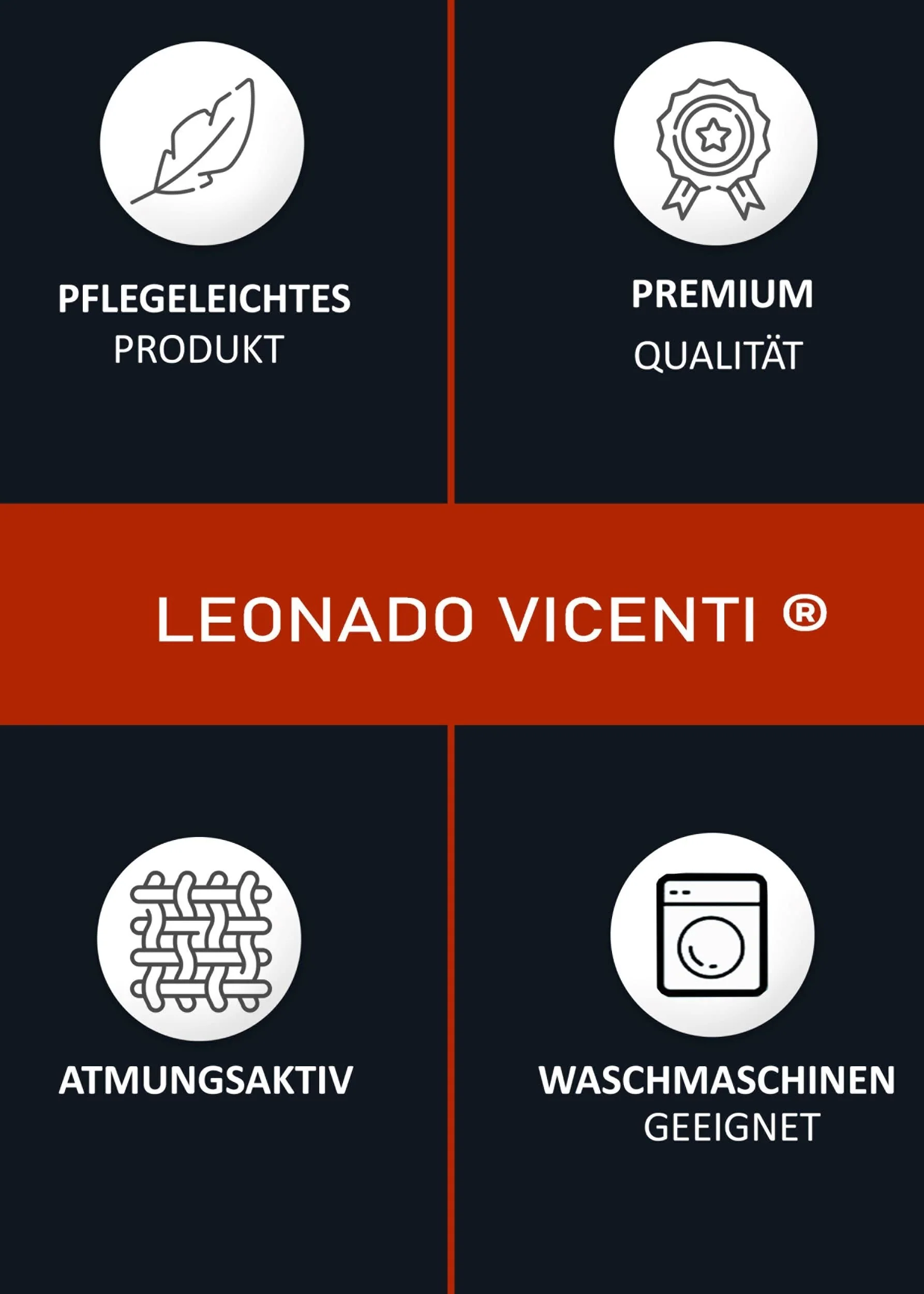 Leonado Vicenti Uni Bettwäsche-Set 135x200 Microfaser mit Reißverschluss Allen Farben wählbar, Farbe:Anthrazit - Image 5