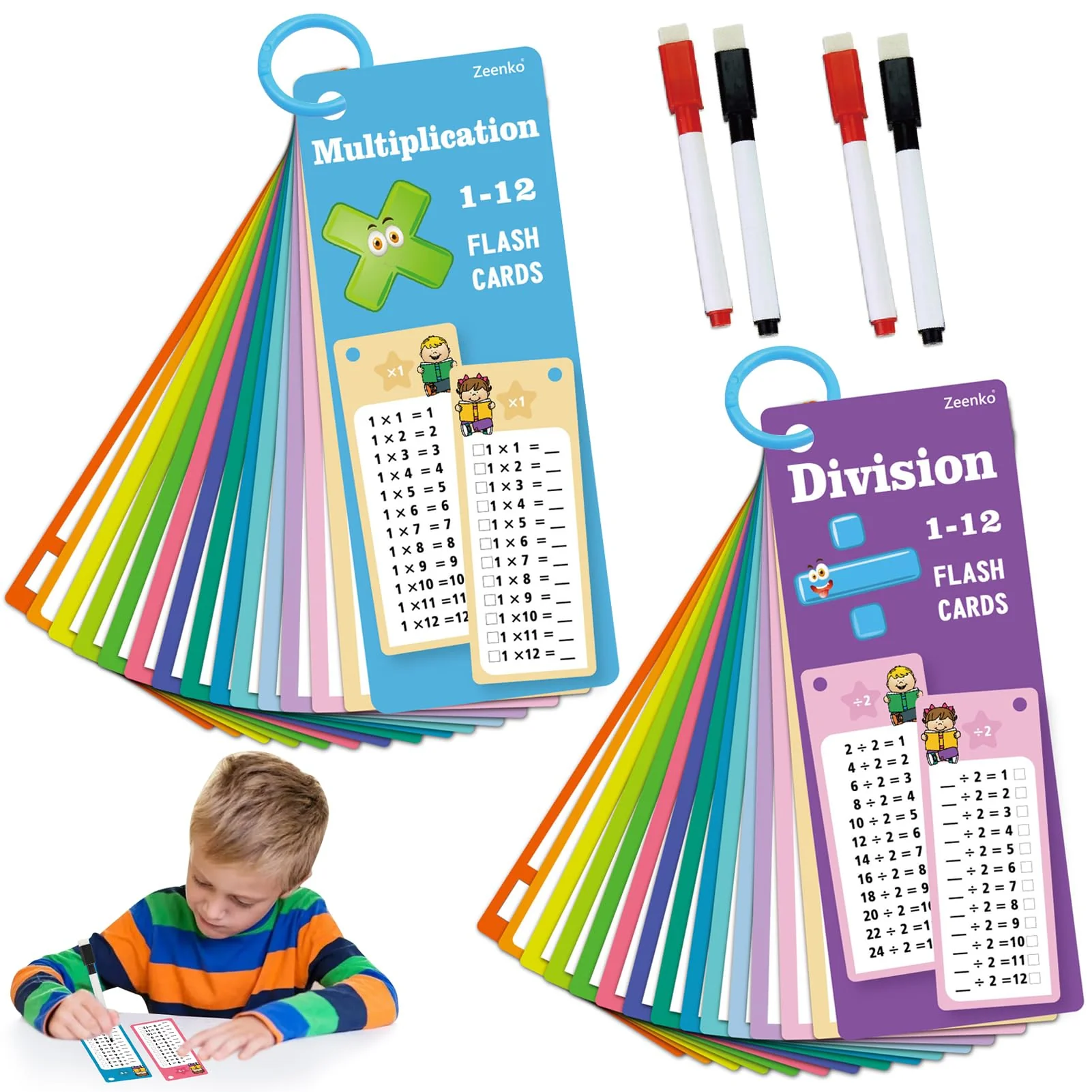 Lernkarten Mathematik Für Multiplikation Und Division Mit Übungsblättern Rechenhilfen Mathe Übungskarten Zum Abwischen Mathe Karten Tragbare Mathe Denkspiele Einschulung Geschenk Für Kinder