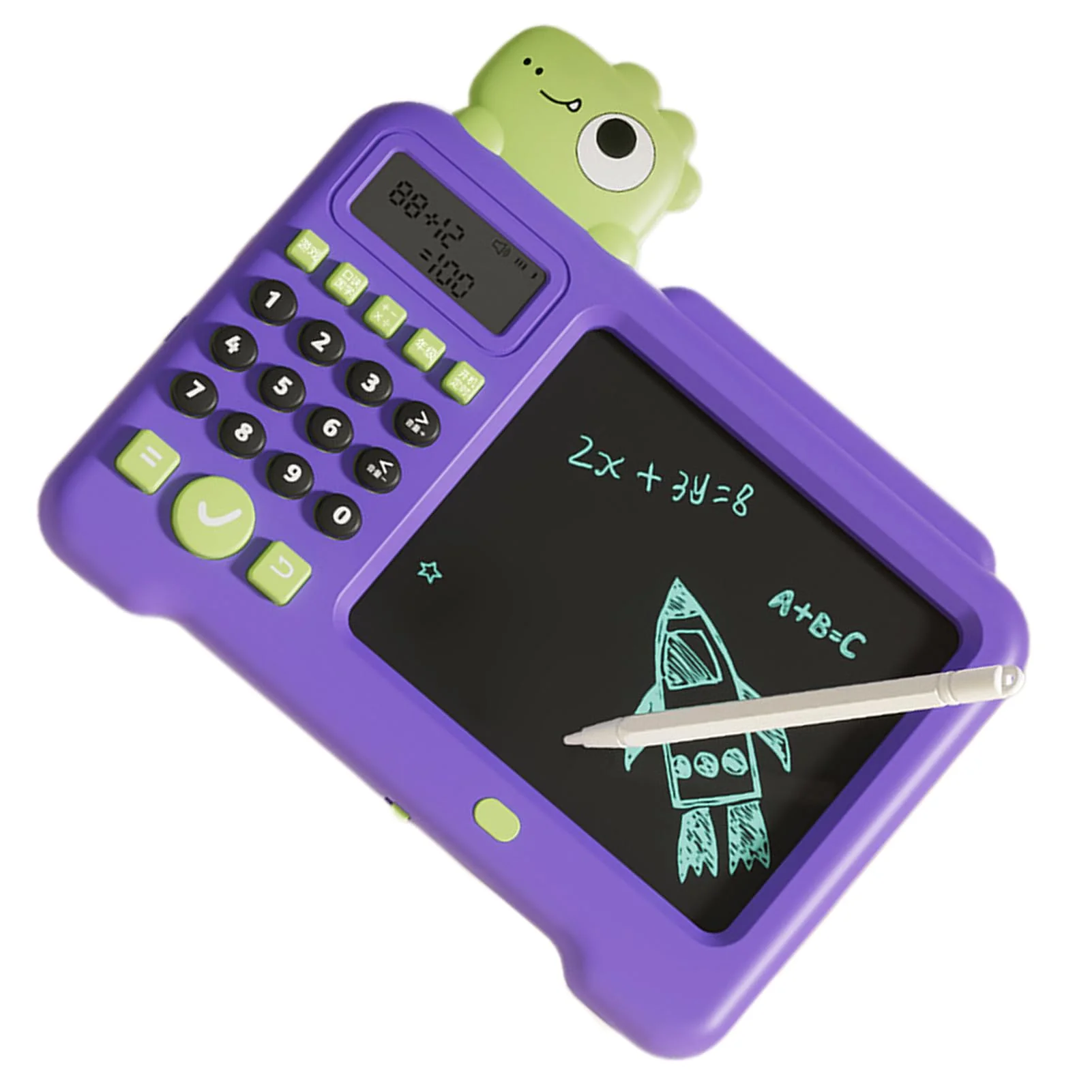 Lernspielzeug zum Zeichnen, LCD-Schreibtablett, 2-in-1 elektrisches Spielzeug-Zeichnungs- und Schreibtablett, Löschbarer Zeichenblock National Learning Doodle Board Lernspielzeug für Kleinkinder - Image 3
