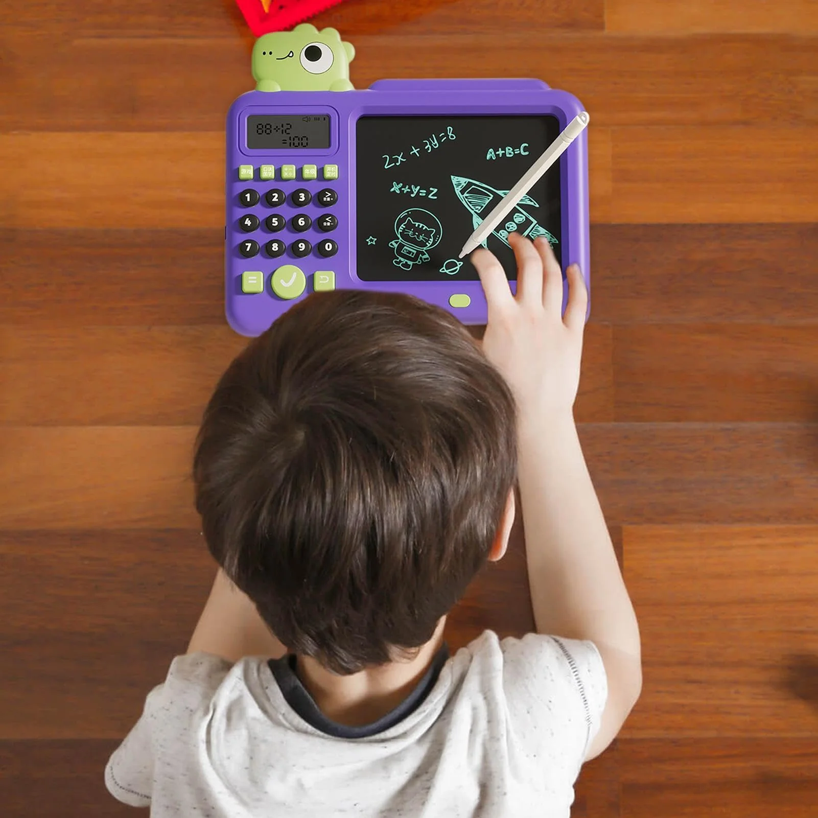 Lernspielzeug zum Zeichnen, LCD-Schreibtablett,LCD-Zeichen- und Schreibtablett 2-in-1-Elektrospielzeug | National Learning Zeichenblock, Lernspielzeug, löschbares Kritzelbrett für Kinder - Image 6