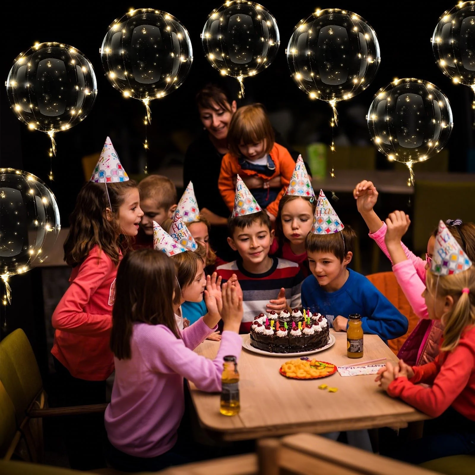 Leuchtende Luftballons Transparente, 20 Zoll Bobo Helium Ballons LED, 10 Stück Klare Luftballon mit 3 Meter LED Lichterketten, Leuchten im Dunkeln Ballons für Valentinstag, Hochzeit, Geburtstag - Image 4