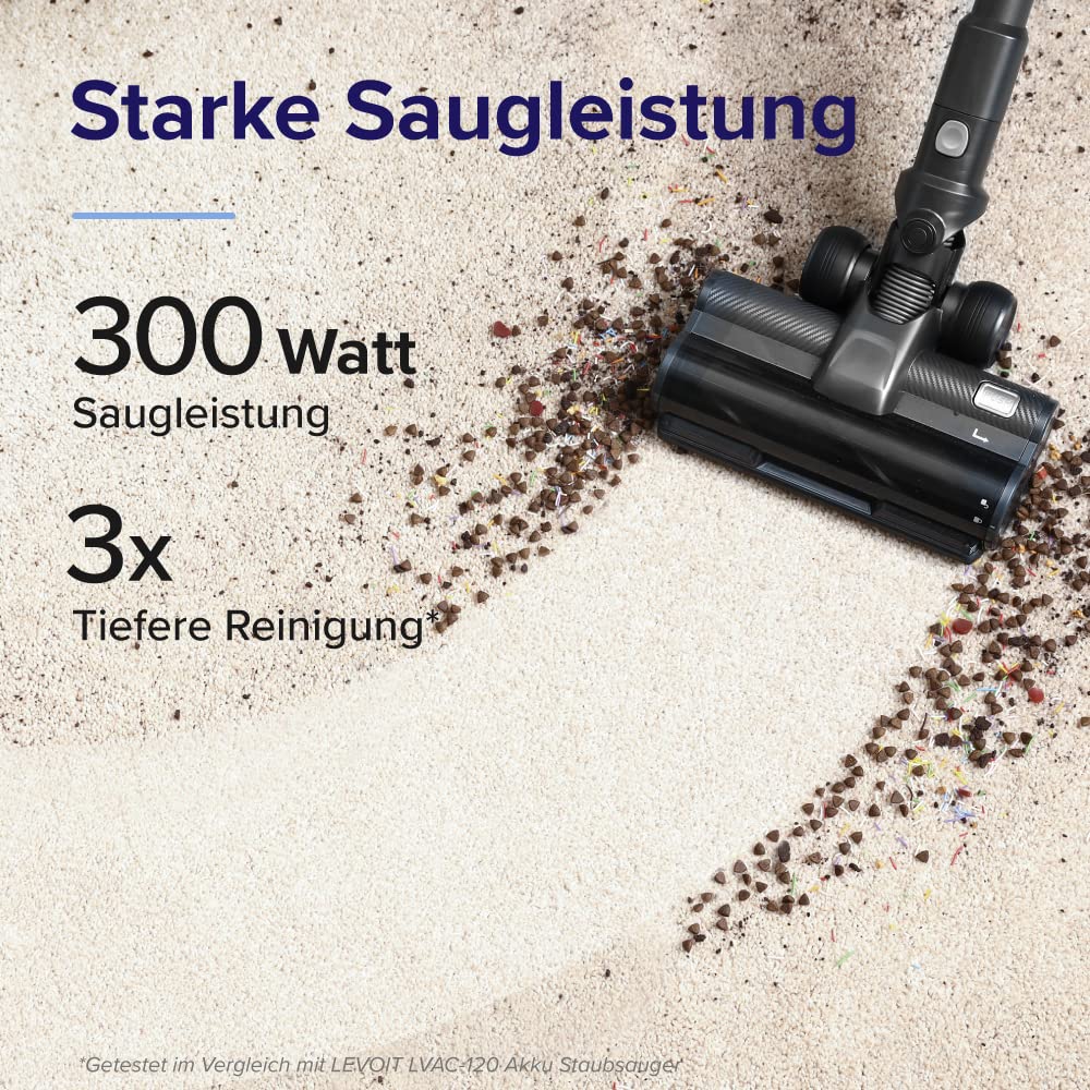 Levoit LSV-VF401-AEU, Akku Staubsauger, Grau, 300 W, 0.6 liters, 76 Dezibel - Image 10