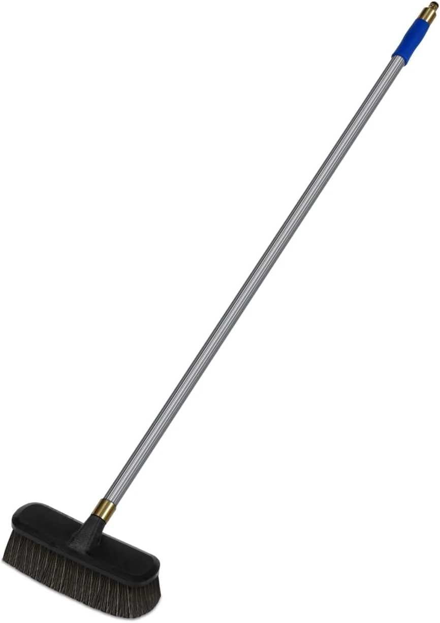 LEWI Waschbürsten-Set Reinigungs-Set Reinigungsbürste Wasch-Bürste Autowäsche Glasflächen-Reinigung (Länge:118 cm Mischhaar mit 1/4 Zoll Gewinde) - Image 2