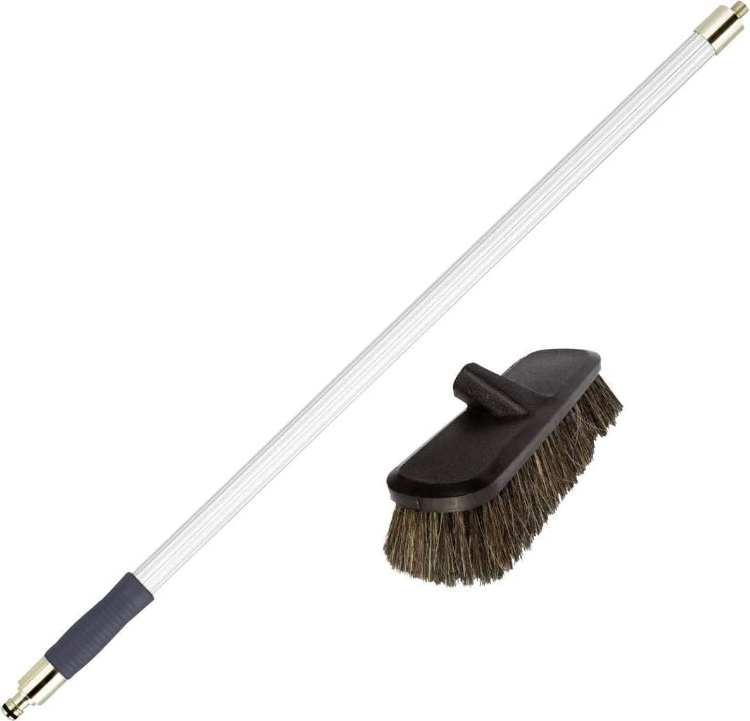 LEWI Waschbürsten-Set Reinigungs-Set Reinigungsbürste Wasch-Bürste Autowäsche Glasflächen-Reinigung (Länge:118 cm Mischhaar mit 1/4 Zoll Gewinde) - Image 6
