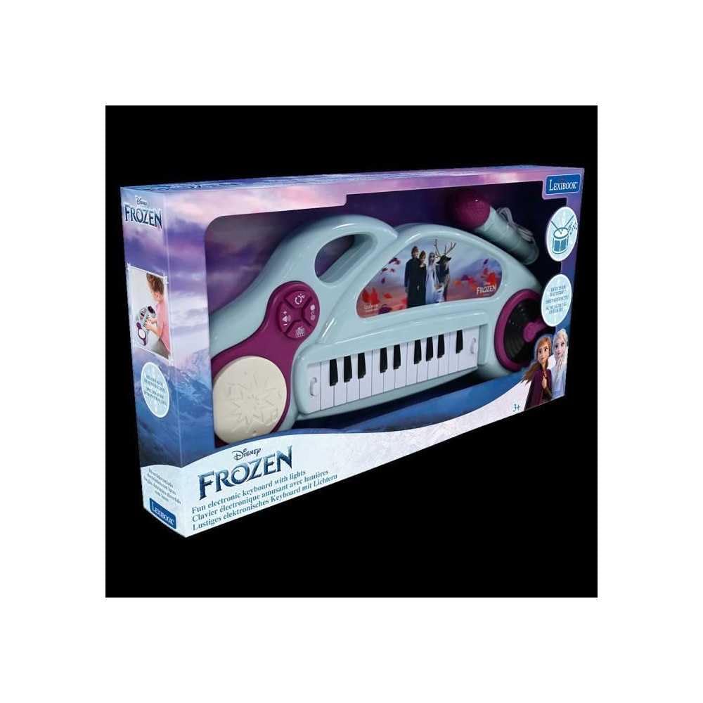 Lexibook, Die Eiskönigin, Elektronisches Klavier für Kinder mit Lichteffekten, Mikrofon, Schlagzeug, integriertem Lautsprecher, Demo-Titel, DJ-Player, lila/blau, K704FZ - Image 2