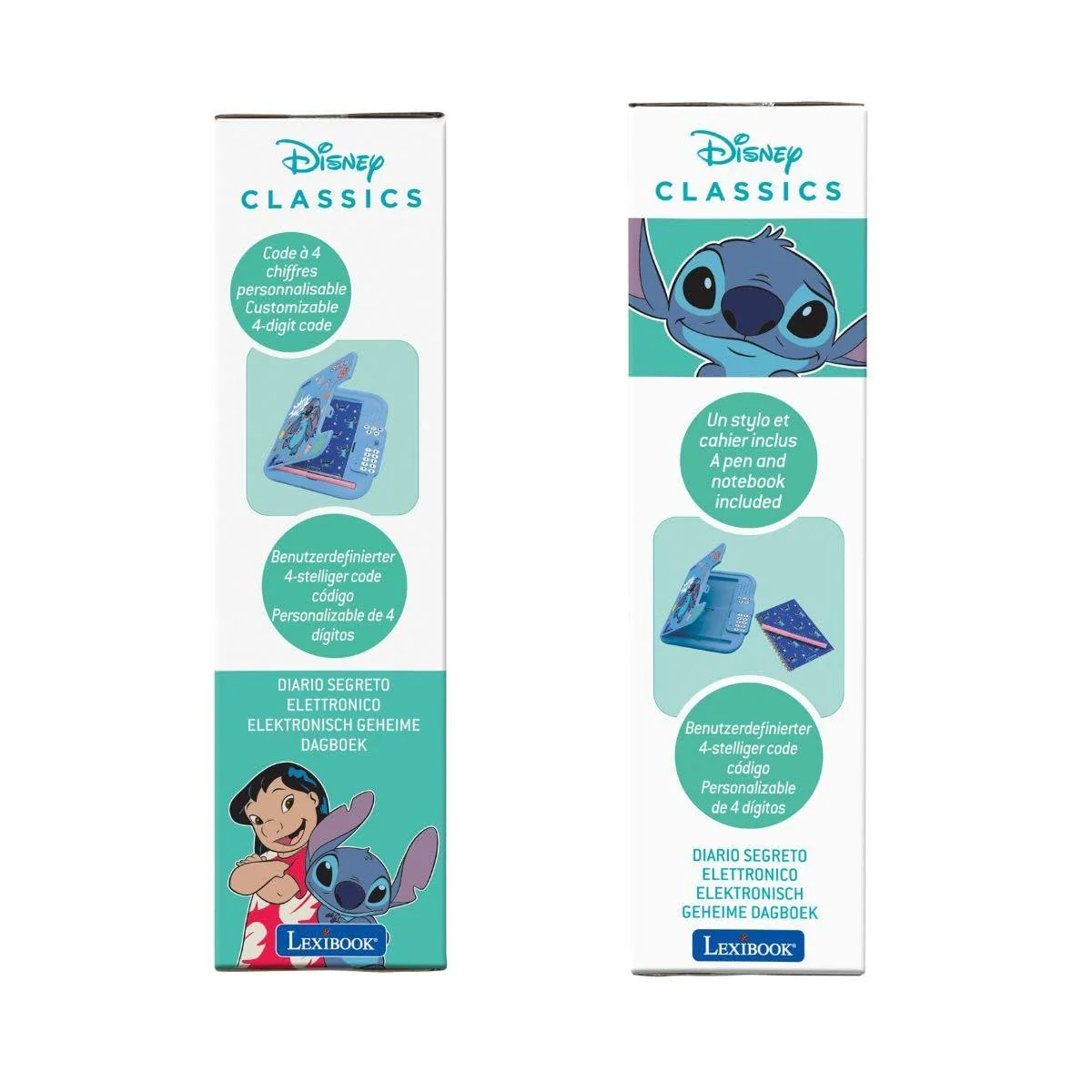 Lexibook, Disney Stitch: Elektronisches Tagebuch mit Stift und Notizbuch inklusive, interaktiv, passwortgeschützt, Spaßfunktionen, Soundeffekte, Blau, SD50D - Image 5