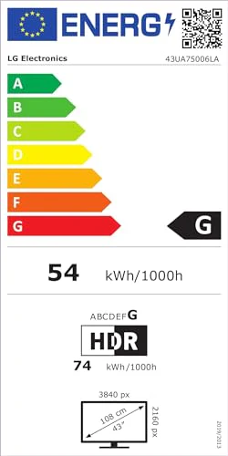 LG 43UA75006LA TV 43 Zoll (109 cm) 4K UHD AI TV (α7 Gen8 4K AI Prozessor, webOS 25, 60Hz) [Modelljahr 2025] - Image 2