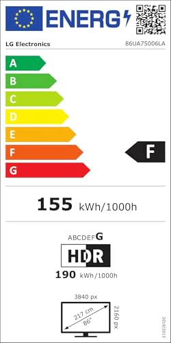 LG 86UA75006LA TV 86 Zoll (218 cm) 4K UHD AI TV (α7 Gen8 4K AI Prozessor, webOS 25, 60Hz) [Modelljahr 2025] - Image 2