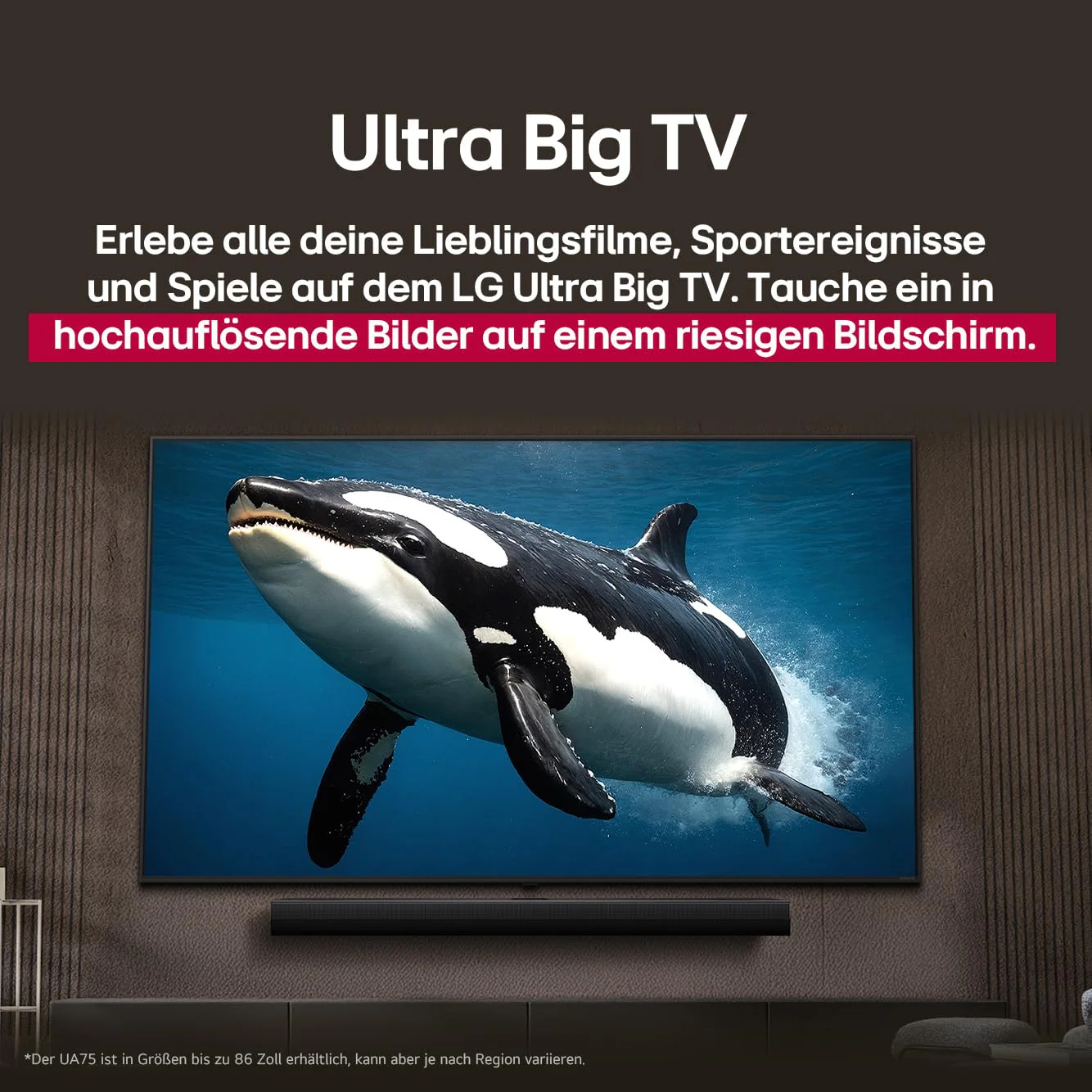 LG 86UA75006LA TV 86 Zoll (218 cm) 4K UHD AI TV (α7 Gen8 4K AI Prozessor, webOS 25, 60Hz) [Modelljahr 2025] - Image 3