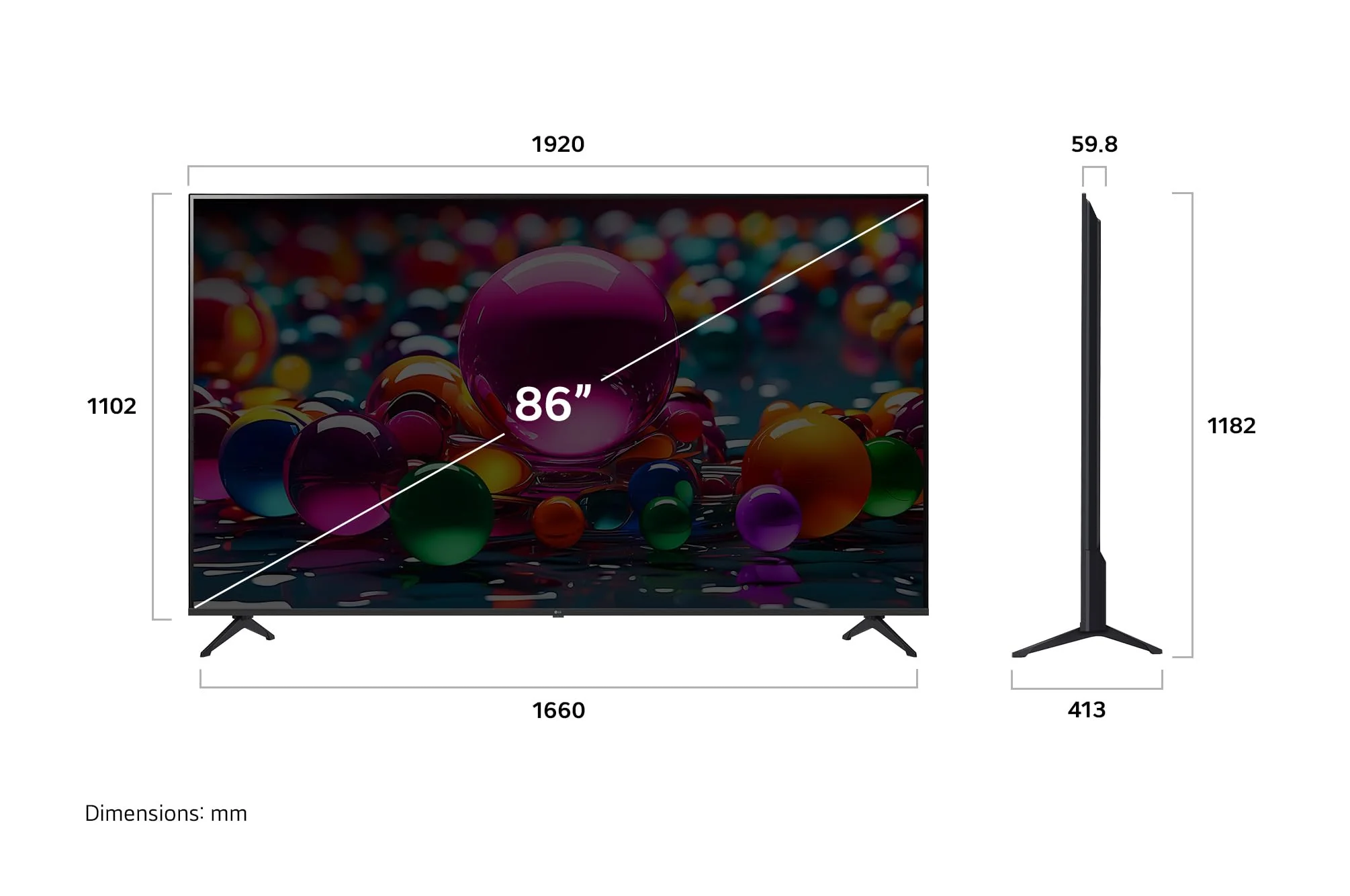 LG 86UA75006LA TV 86 Zoll (218 cm) 4K UHD AI TV (α7 Gen8 4K AI Prozessor, webOS 25, 60Hz) [Modelljahr 2025] - Image 7