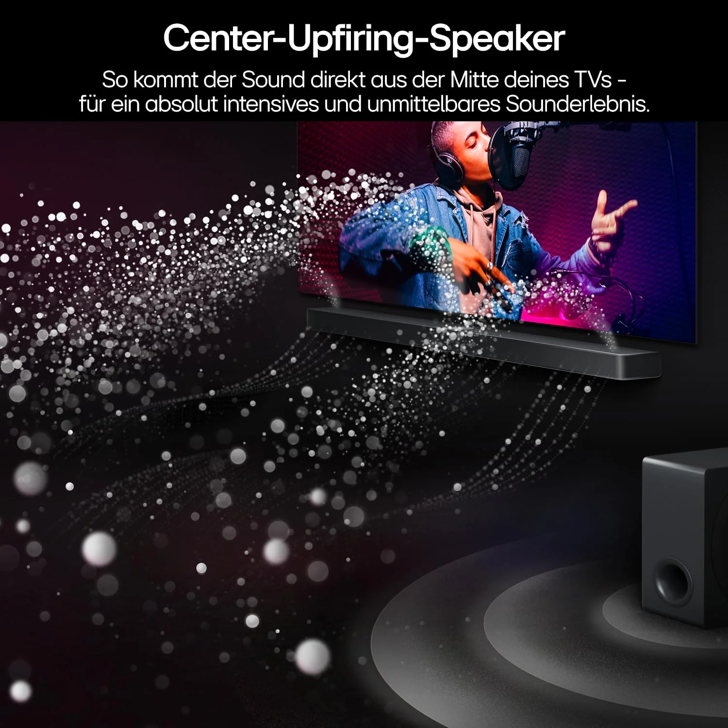 LG DS90TY 5.1.3 Dolby Atmos Soundbar (570W) mit kabellosem Subwoofer (Wow Cast, HDMI, Bluetooth) [2024], Schwarz - Image 3