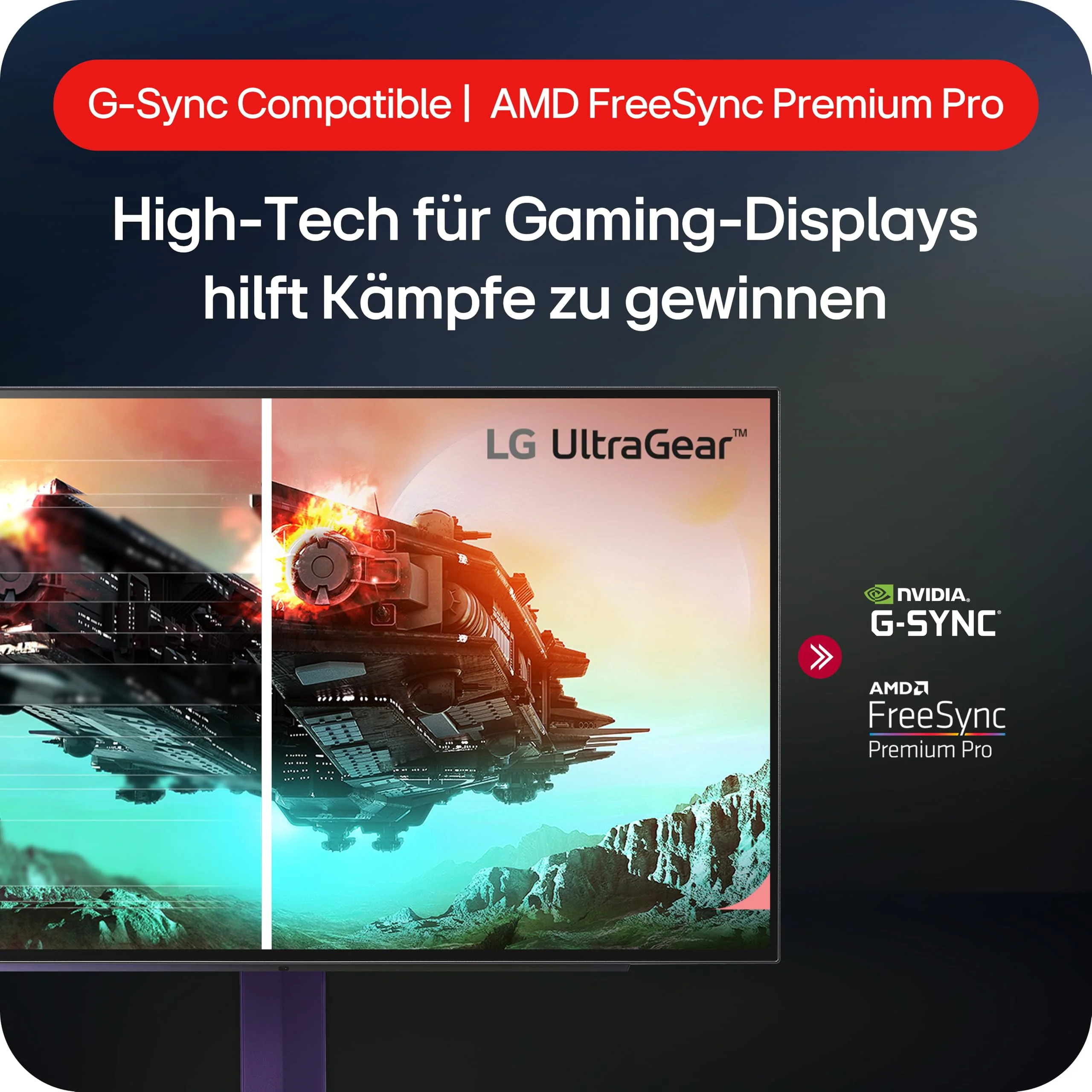 LG Electronics 27GS93QE-B.AEU UltraGear™ OLED Gaming Monitor 27", 2560 x 1440, 16:9, 0,03 ms GtG, 240 Hz, HDR10, DisplayHDR™400 TRUE BLACK, DCI-P3 98,5%, NVIDIA G-Sync™, AMD FreeSync™ - Schwarz - Image 5