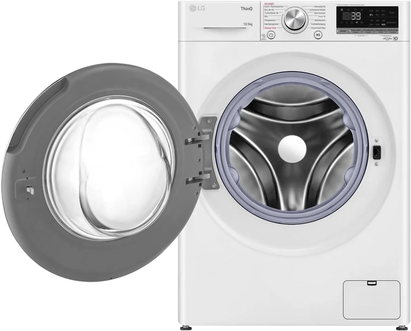 LG Electronics Waschmaschine 10,5 kg AI DD Steam TurboWash 360° ThinQ Neue Wohlfühl-Trommel F6WV710P1 Weiß - Image 6