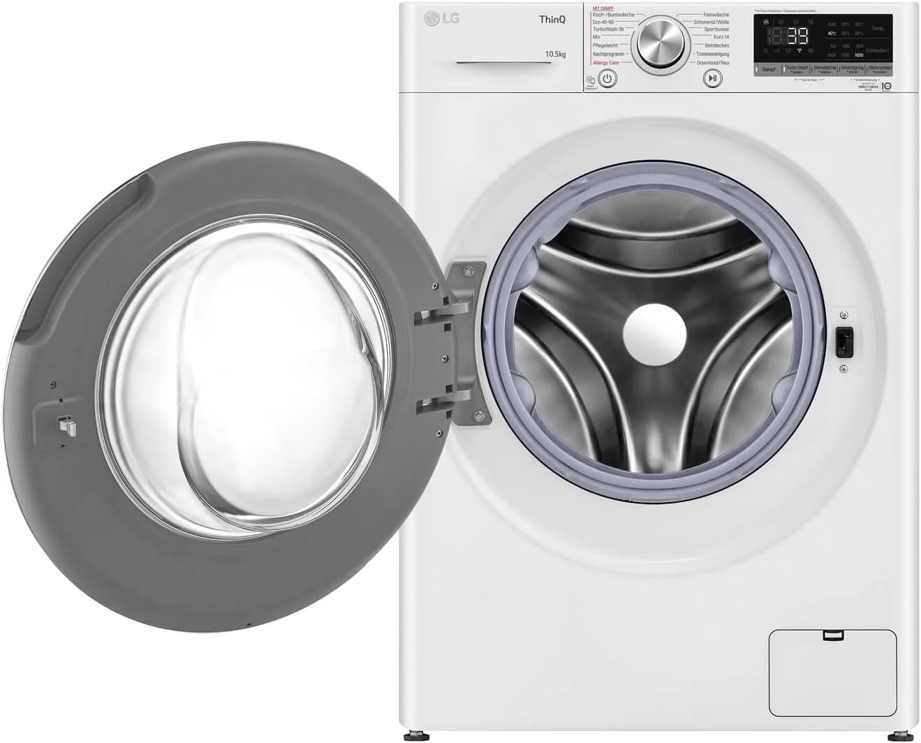 LG Electronics Waschmaschine 10,5 kg AI DD Steam TurboWash 360° ThinQ Neue Wohlfühl-Trommel F6WV710P1 Weiß - Image 7