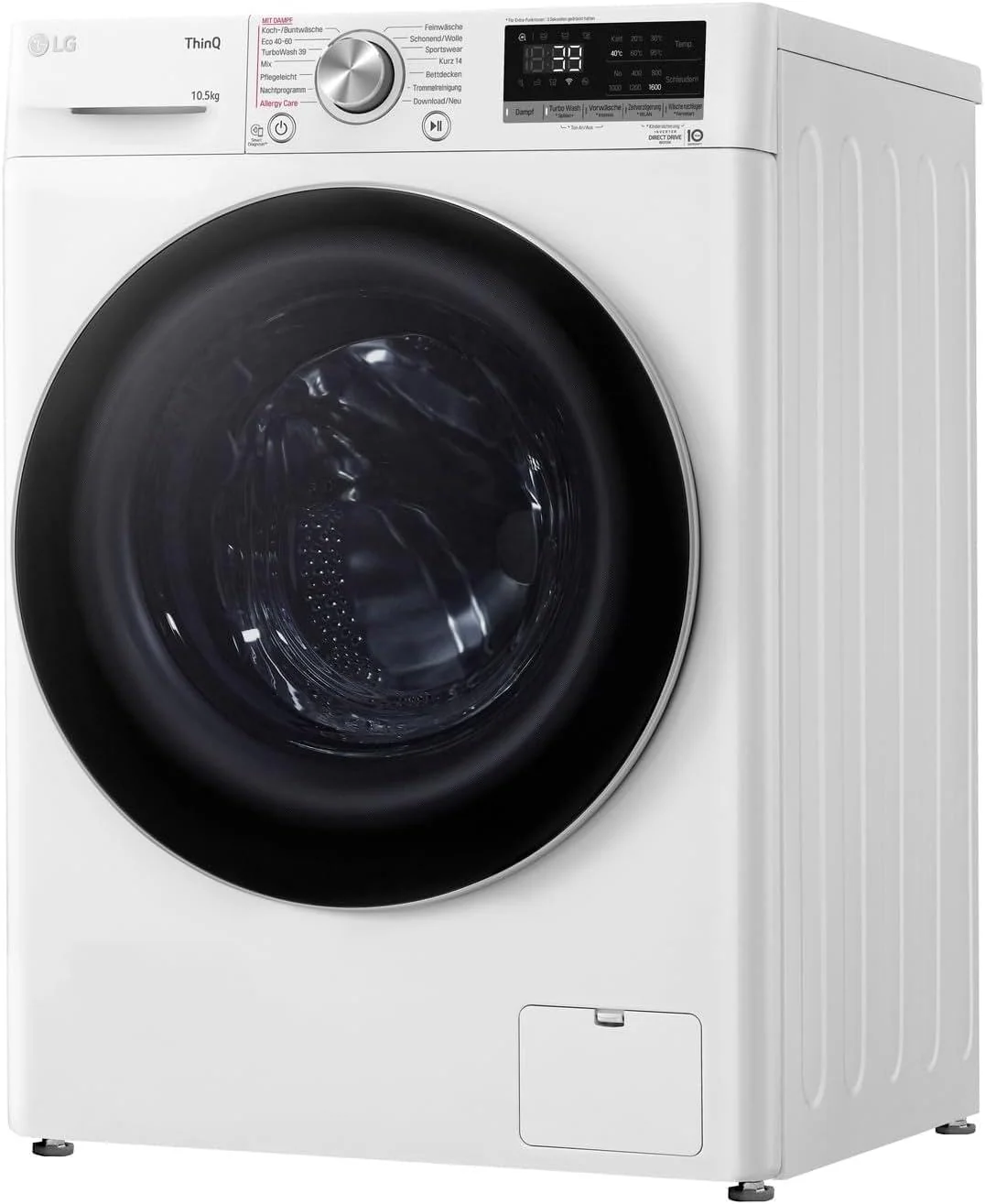 LG Electronics Waschmaschine 10,5 kg AI DD Steam TurboWash 360° ThinQ Neue Wohlfühl-Trommel F6WV710P1 Weiß - Image 9
