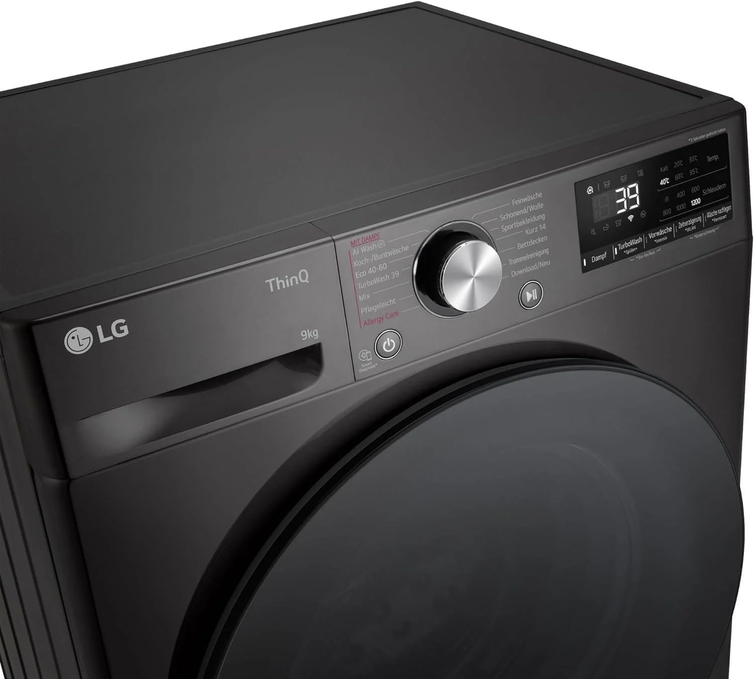 LG F2V7SLIM9B Waschmaschine | 9 kg | Energie A | Steam | Schwarz - Image 3