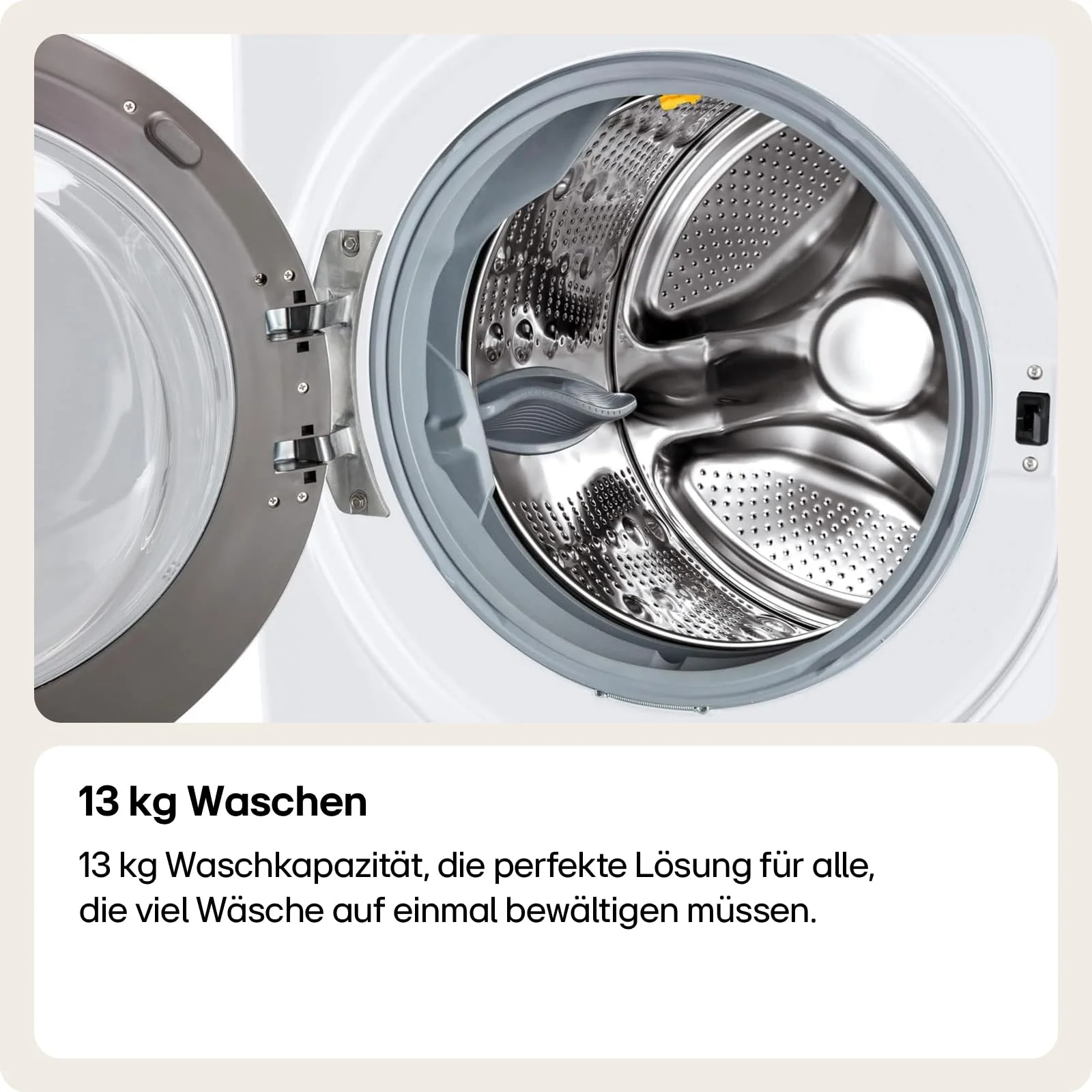 LG F4WR703YB Frontlader-Waschmaschine 13 kg, Klasse A -20%, 1.400 U./Min., 61.5x60x85 cm, TurboWash 360 in 39 Minuten, Allergy Care, Steam, Wi-Fi, Digitales Touchdisplay, Platinum Black - Image 8