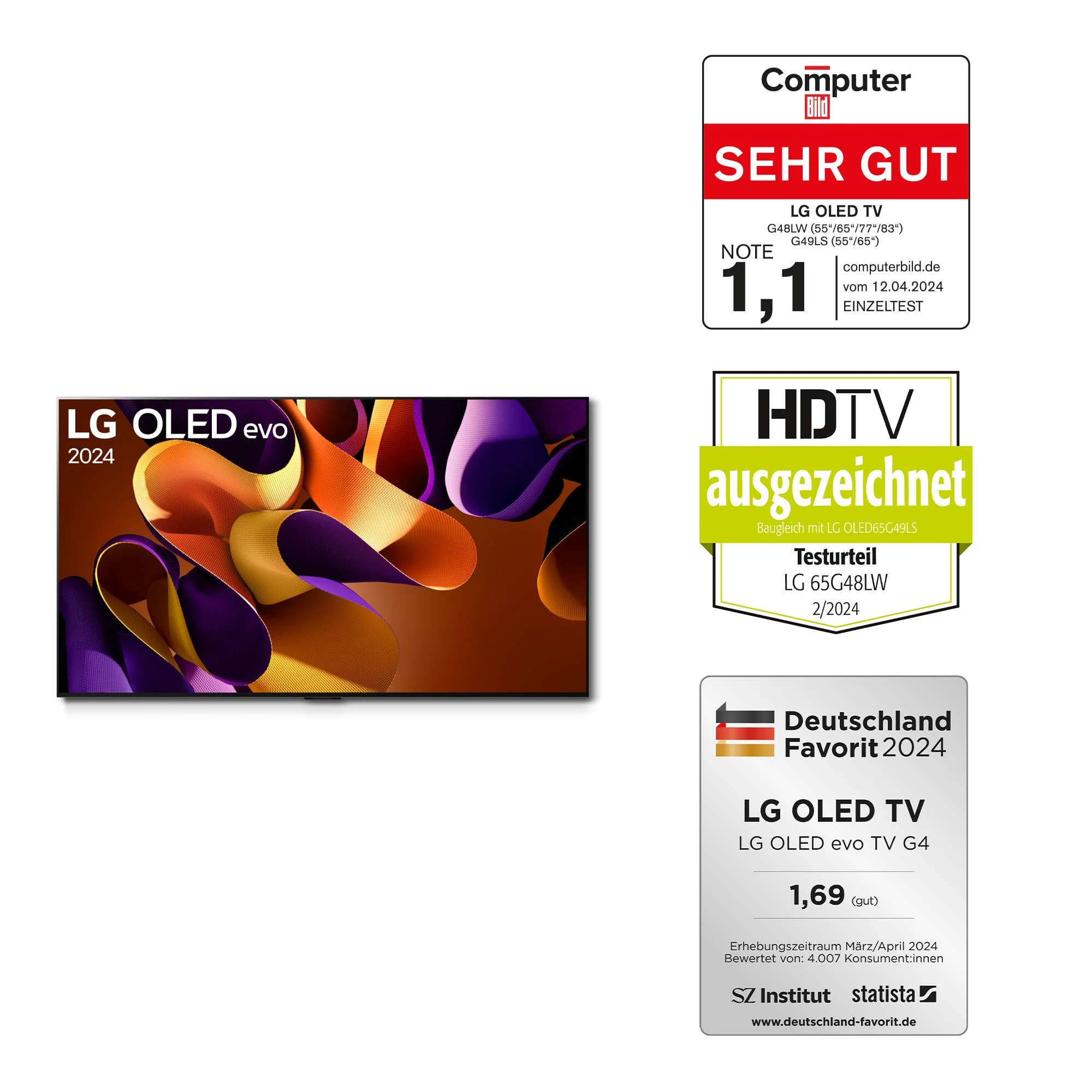 LG OLED65G48LW TV 65" (165 cm) OLED evo Fernseher (α11 4K AI-Prozessor, webOS 24, Dolby Vision, bis zu 120Hz) [Modelljahr 2024] - Image 12