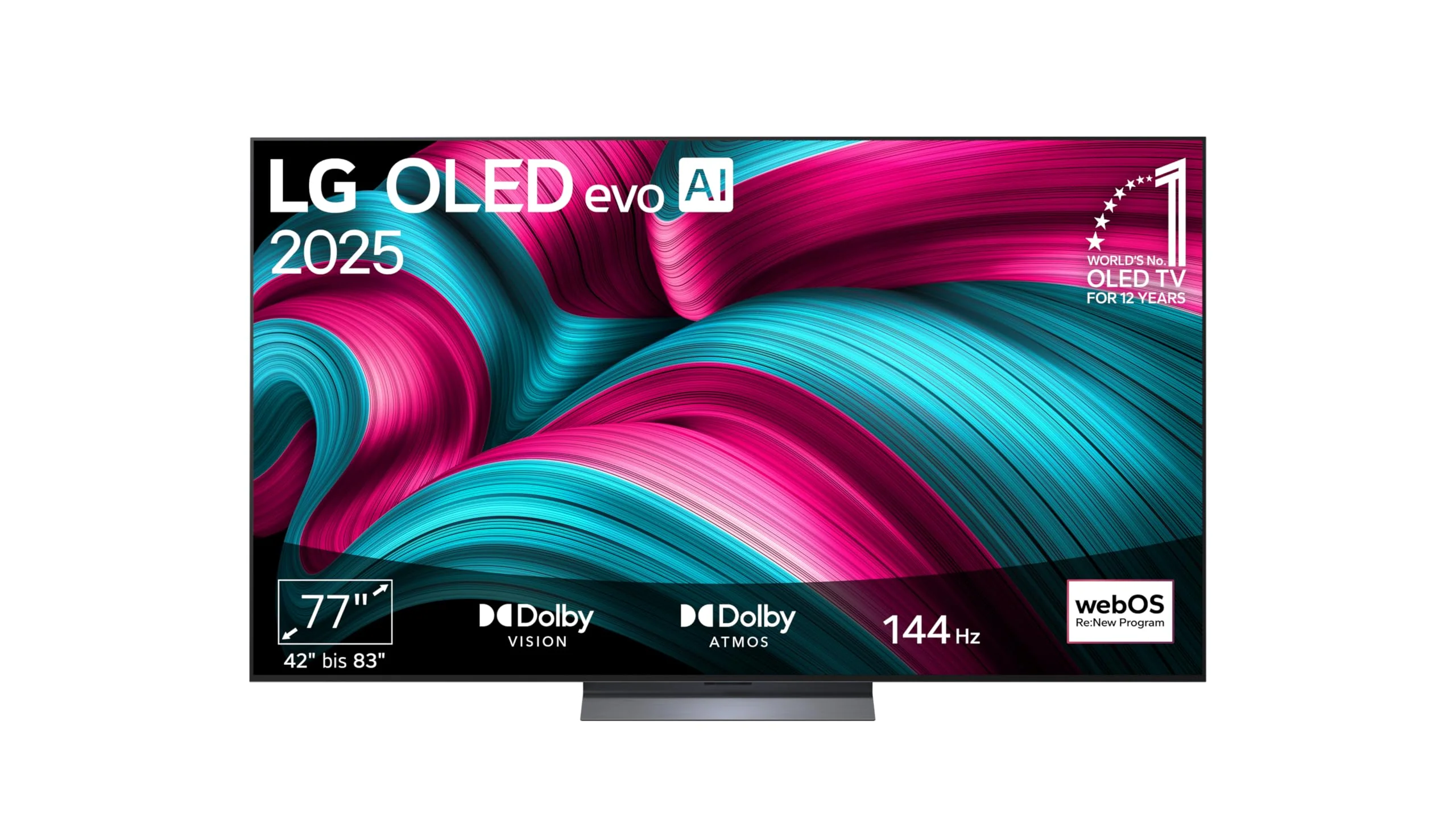 LG OLED77C5ELB TV 77 Zoll (195 cm) 4K OLED evo AI TV (α9 Gen8 4K AI Prozessor, webOS 25, 120Hz (VRR bis zu 144Hz)) [Modelljahr 2025]
