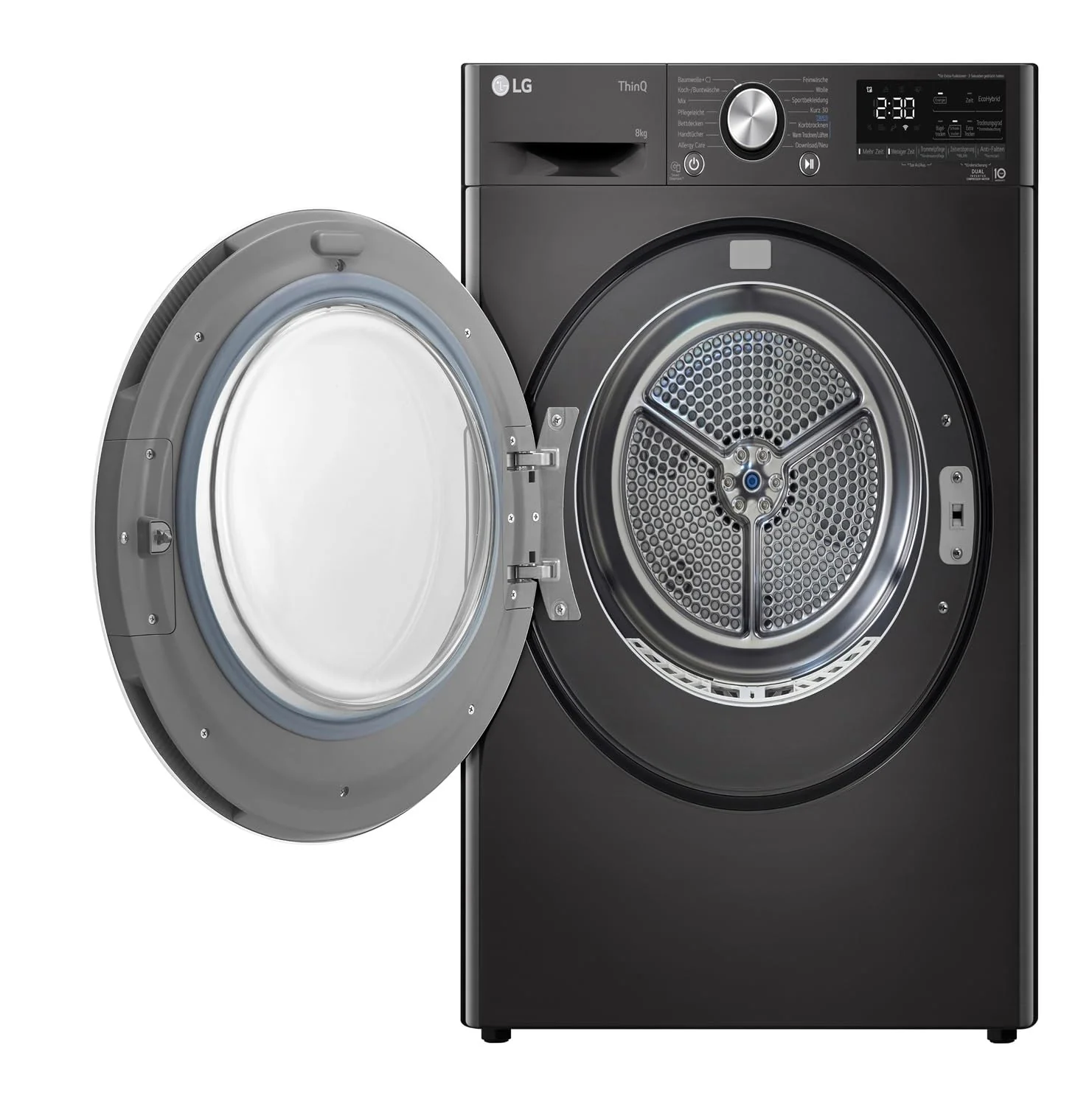 LG RT80V9B, Klasse A+++,Trockner 8 kg, Wärmepumpentrockner mit Kurzprogramm, Trockensensor, Trommelmaterial aus Edelstahl, 60 x 69 x 85 cm ꟷ Schwarz - Image 19