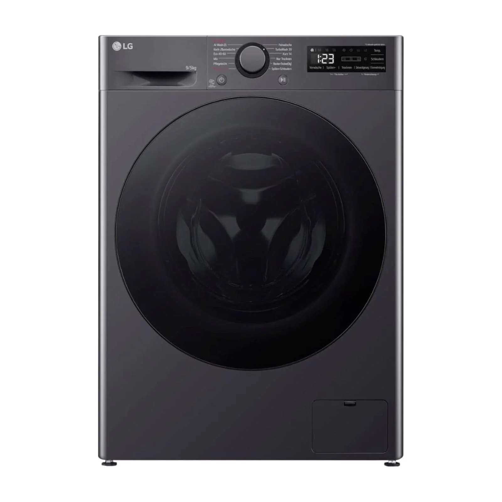 LG V5WD95SLIMB, SLIM Waschtrockner 9-5 kg, Klasse A und E, 60x53.5x85 cm, Wi-Fi, AI Direct Drive, Tiefenreinigung mit Dampf, TurboWash 360, Allergy Care, Außentür aus gehärtetem Glas, Dark Stone - Image 12