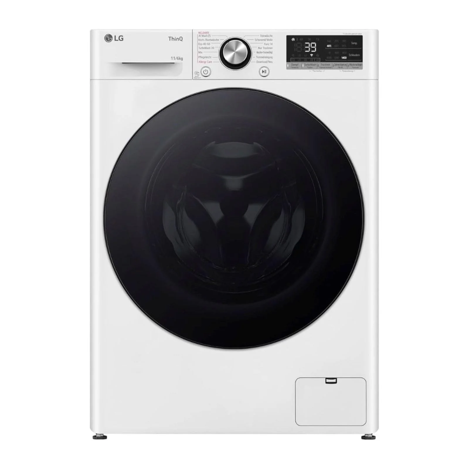 LG W4WR70E6Y, Frontlader-Waschtrockner 11-6 kg, Klasse A/D, 60x62x85 cm, Wi-Fi, AI Direct Drive, Tiefenreinigung mit Dampf, TurboWash 360, Große Kapazität, Außentür aus gehärtetem Glas, Weiß - Image 14
